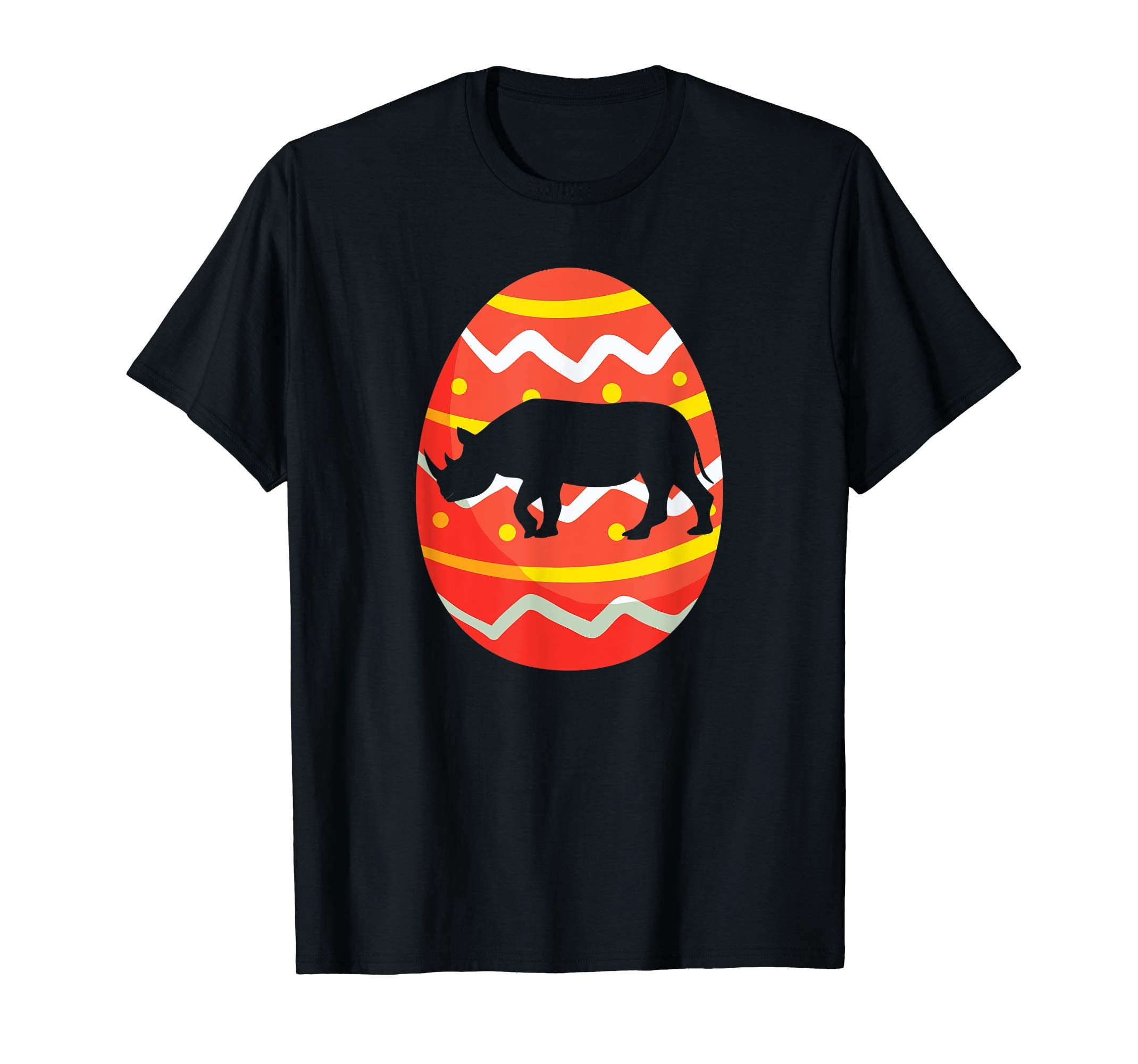 Happy Rhino Easter Bunny Egg T-Shirt for Kids Boys Girls