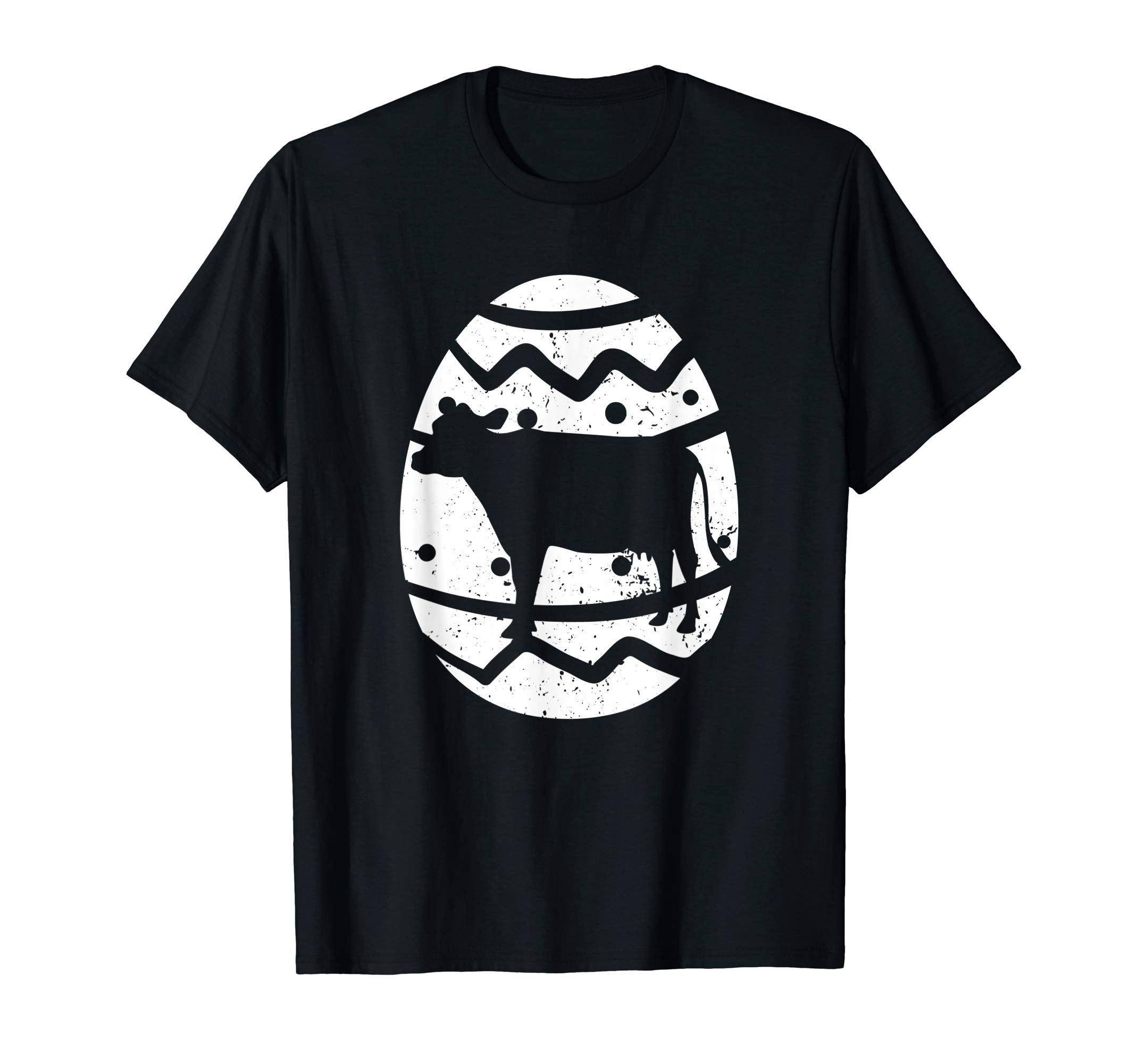 Vintage Cow Happy Easter Egg T-Shirt Cow Easter Gift