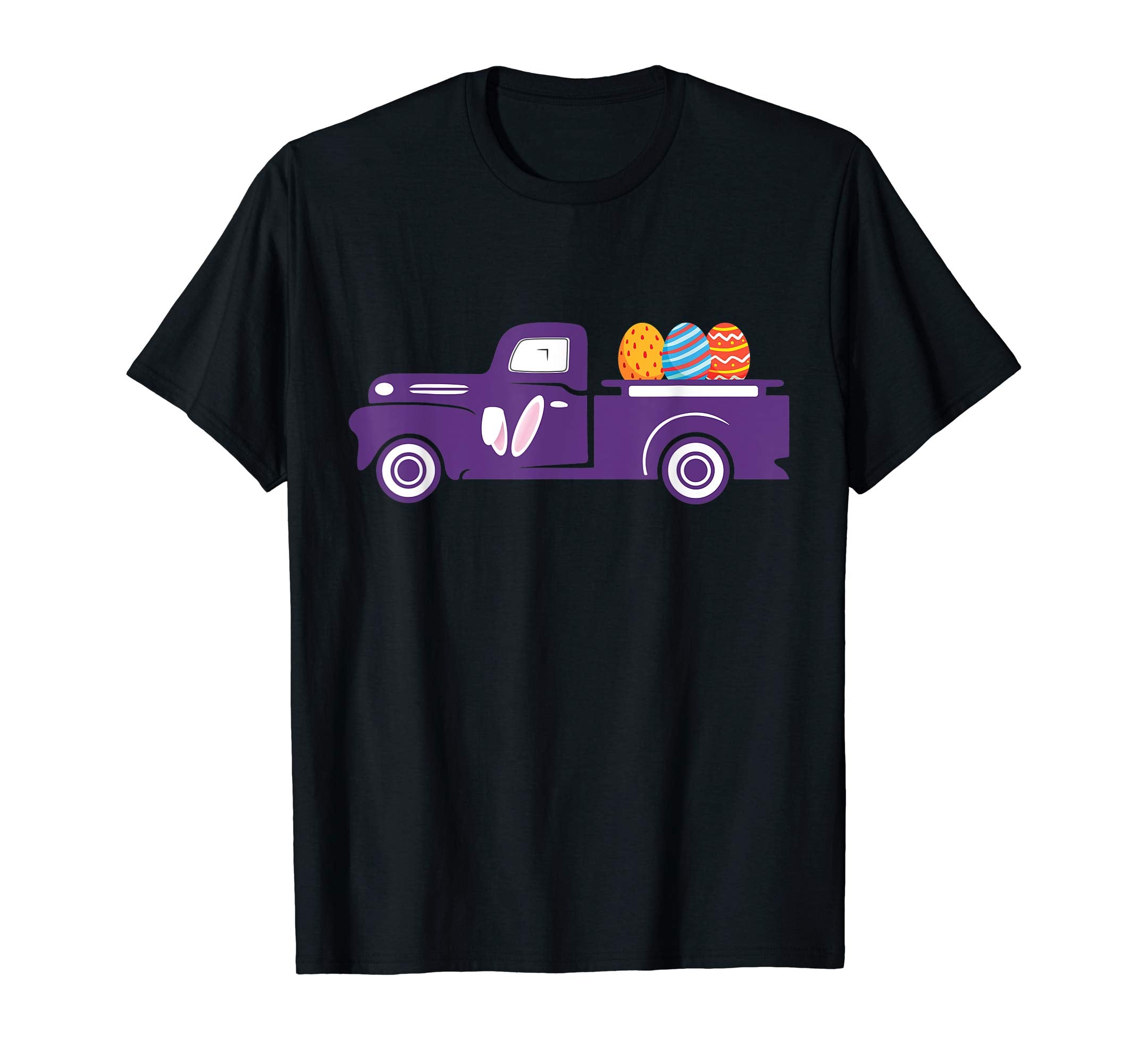 Mens Vintage Truck with Easter Eggs Happy Easter T-Shirt