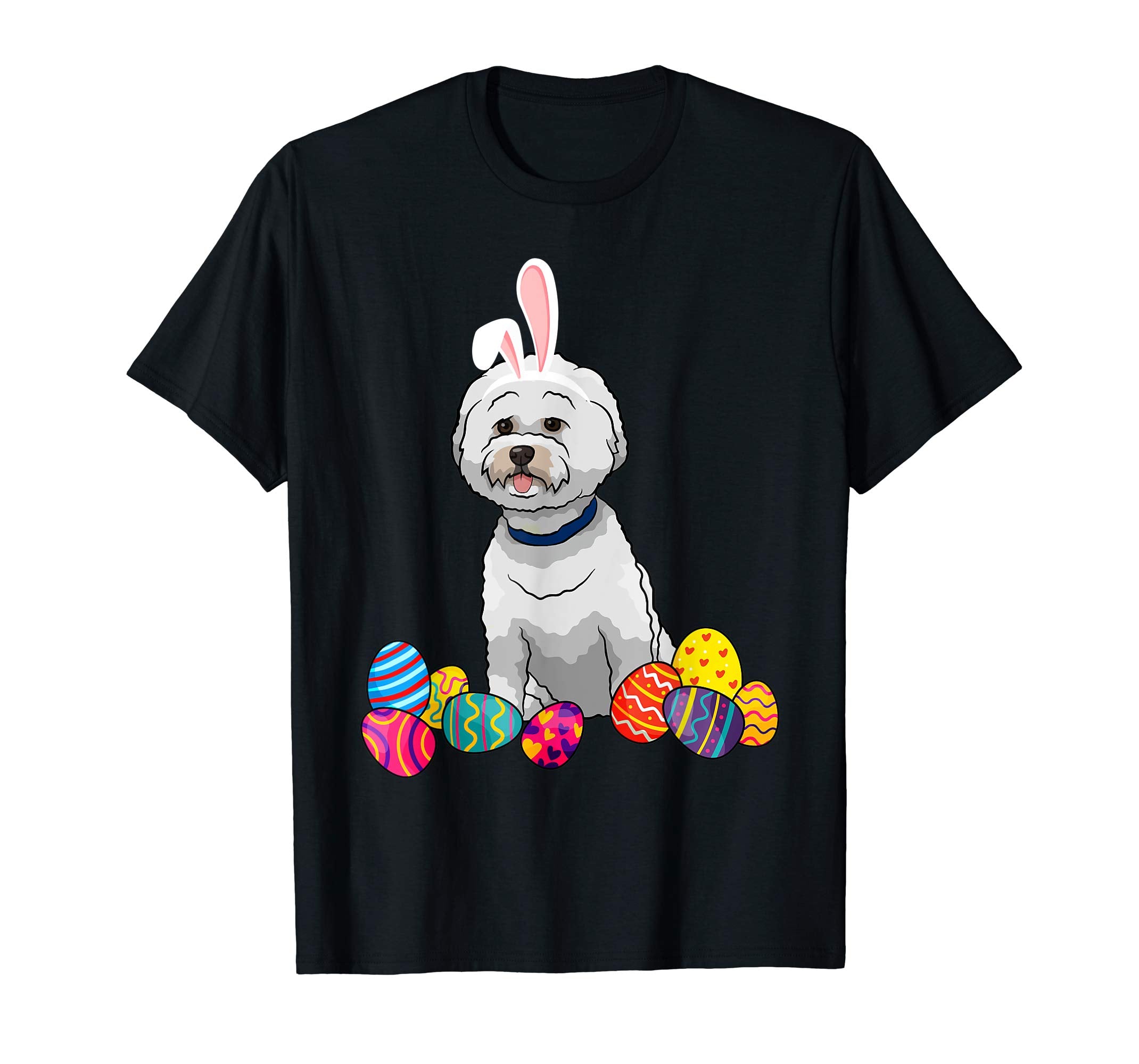 Bichons Frise Bunny Ear With Egg Easter Easter Day Shirt