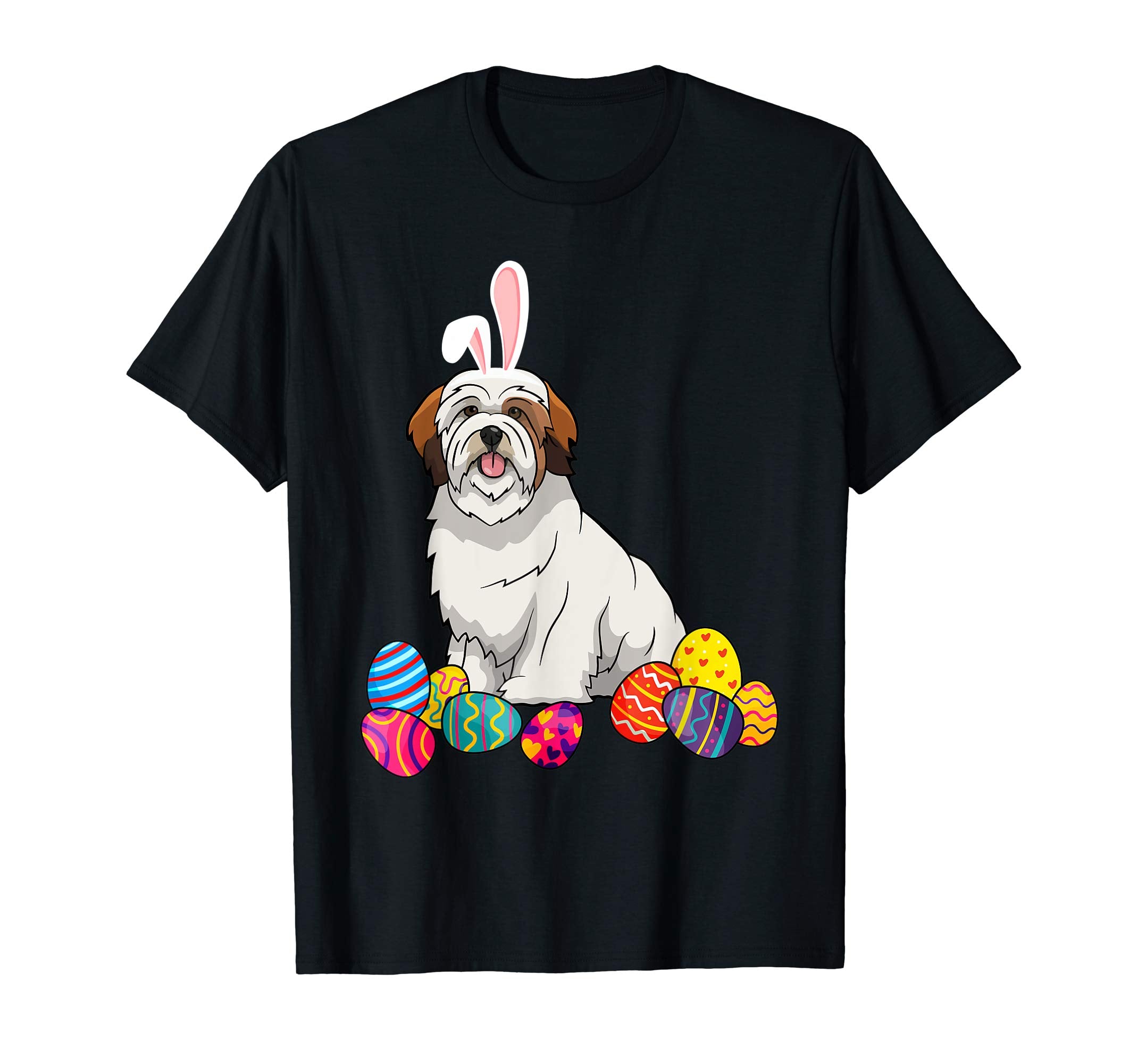 Lhasa Apsos Bunny Ear With Egg Easter Easter Day Shirt