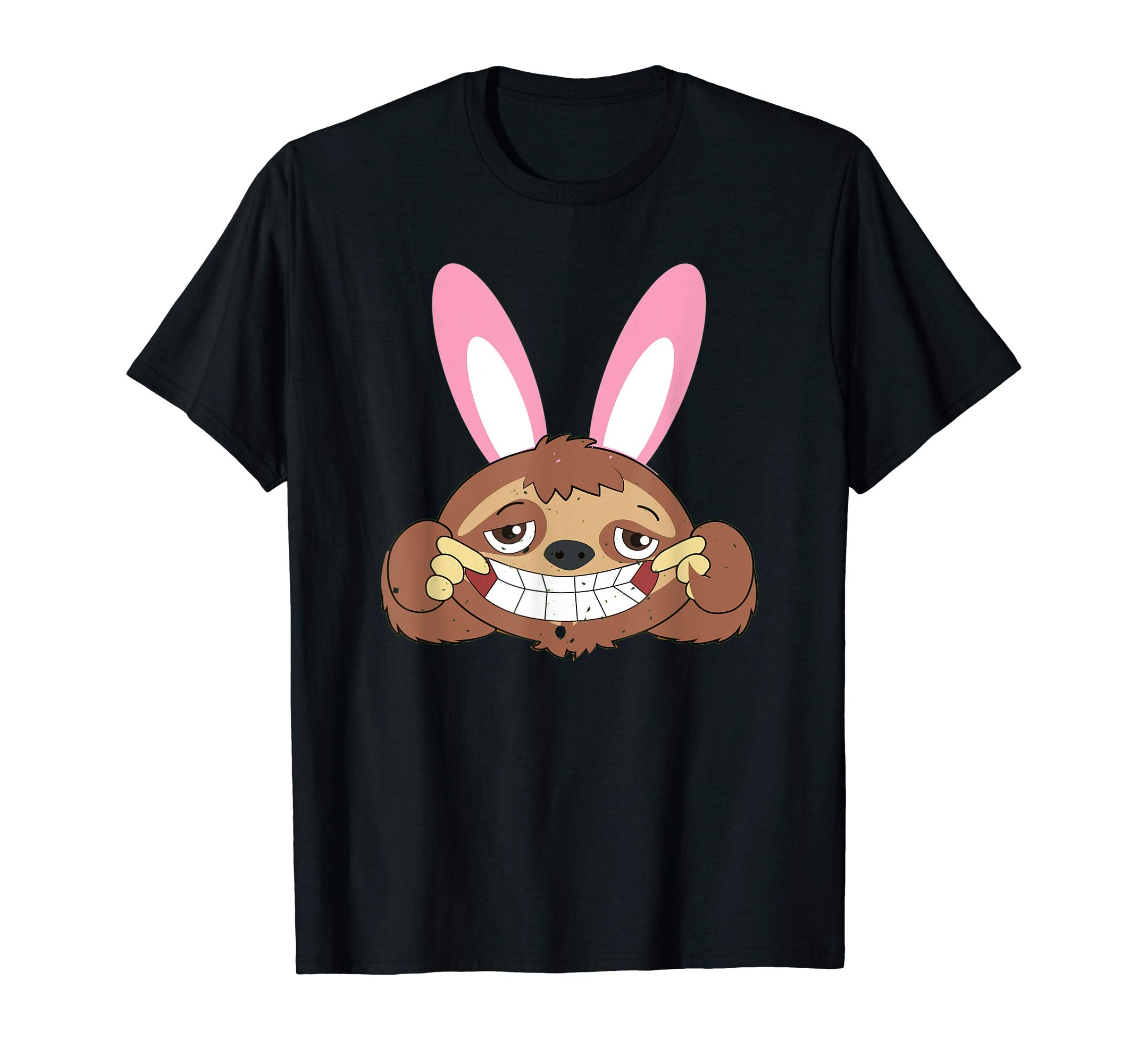 Cute Sloth Lover Shirt Easter Gift For Kids and Adult Bunny