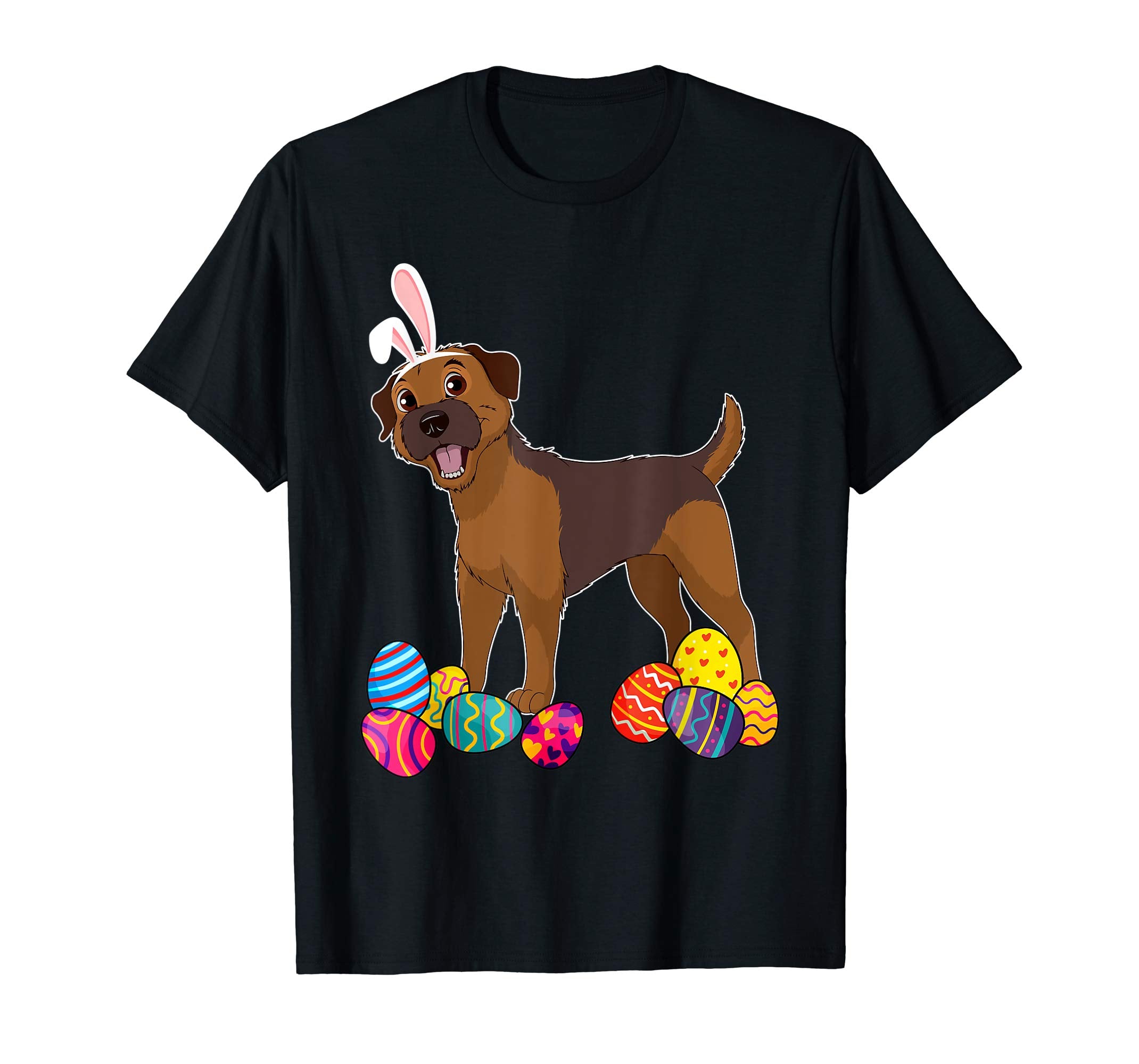 Border Terrier Bunny Ear With Egg Easter Easter Day Shirt