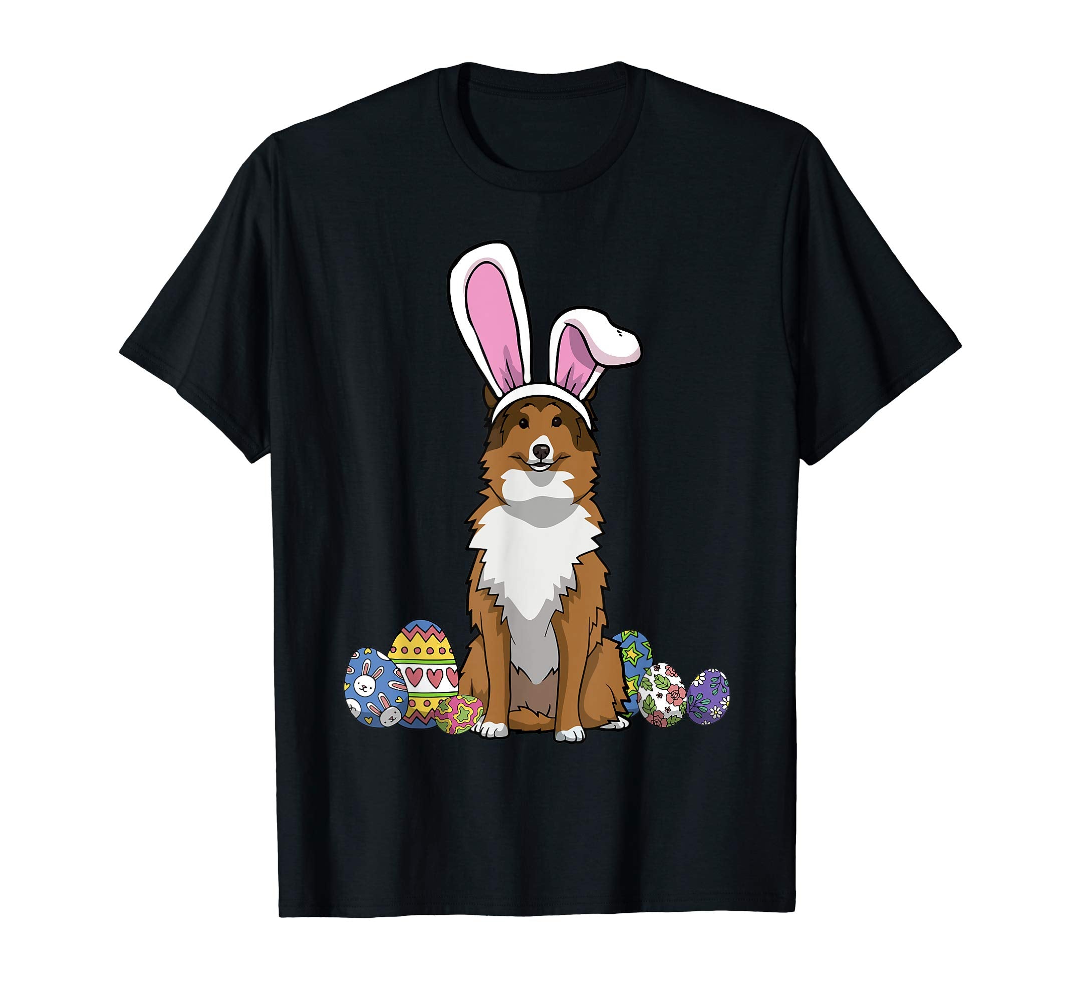 Shetland Sheepdog Dressed As Easter Bunny Rabbit Ears Shirt