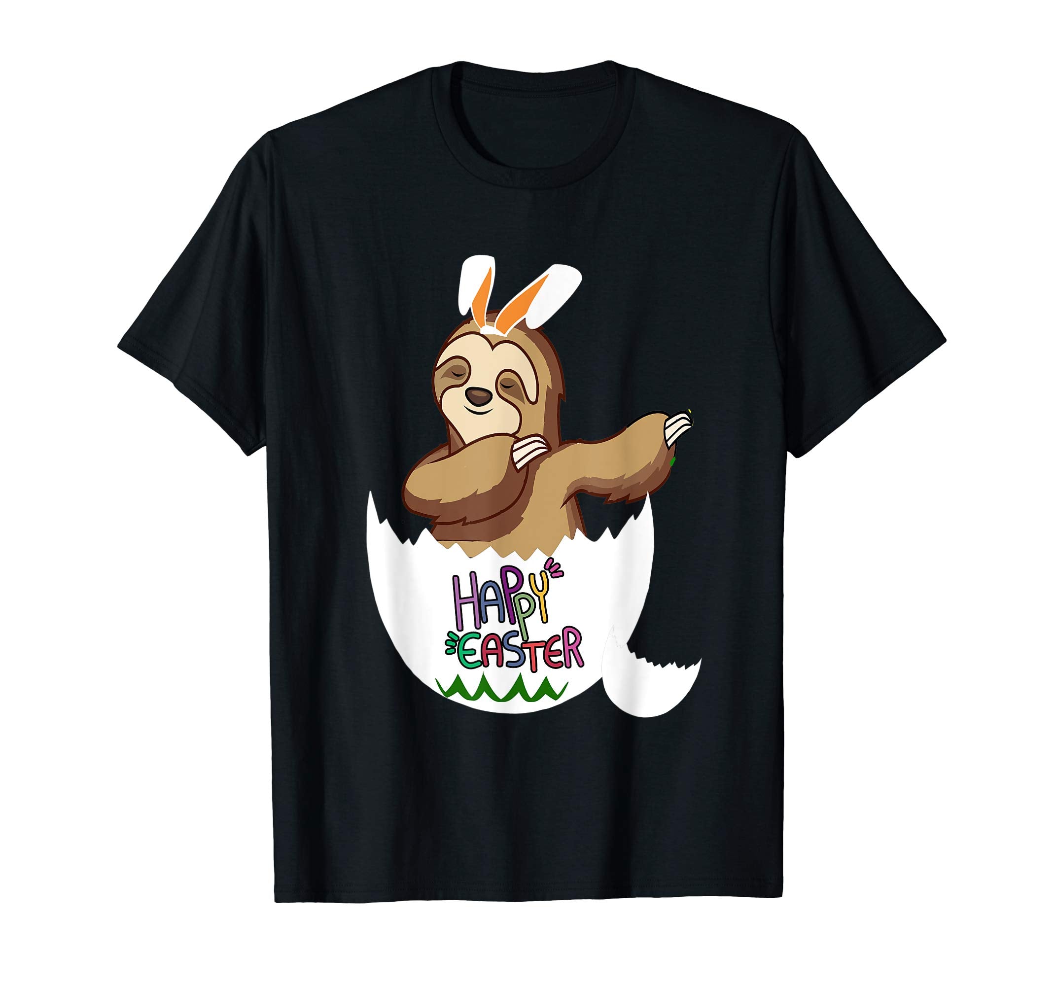Happy Easter T-shirt Sloth Bunny Easter