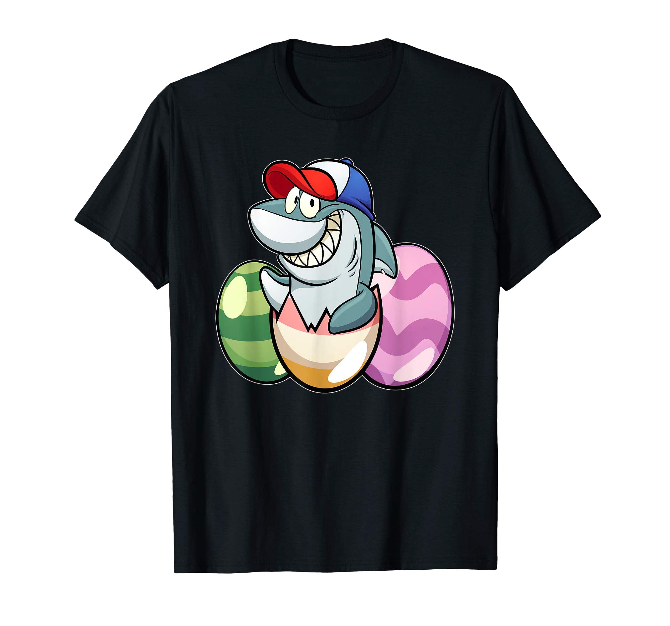 Easter Shirts For Kids Boys Girls Shark Shirt Easter Eggs