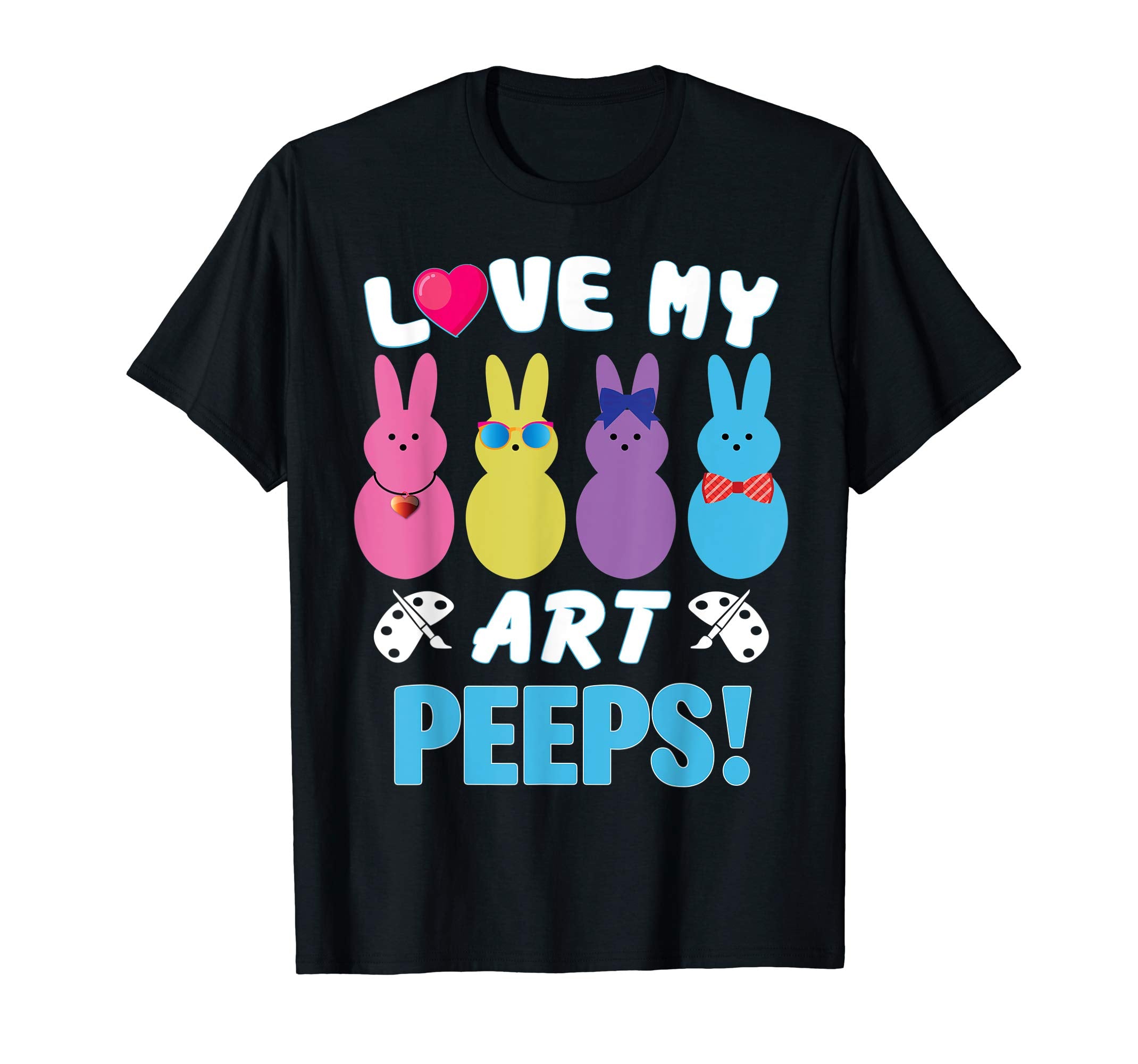 I Love My Art Bunnies Chicks Happy Easter Teacher Shirt