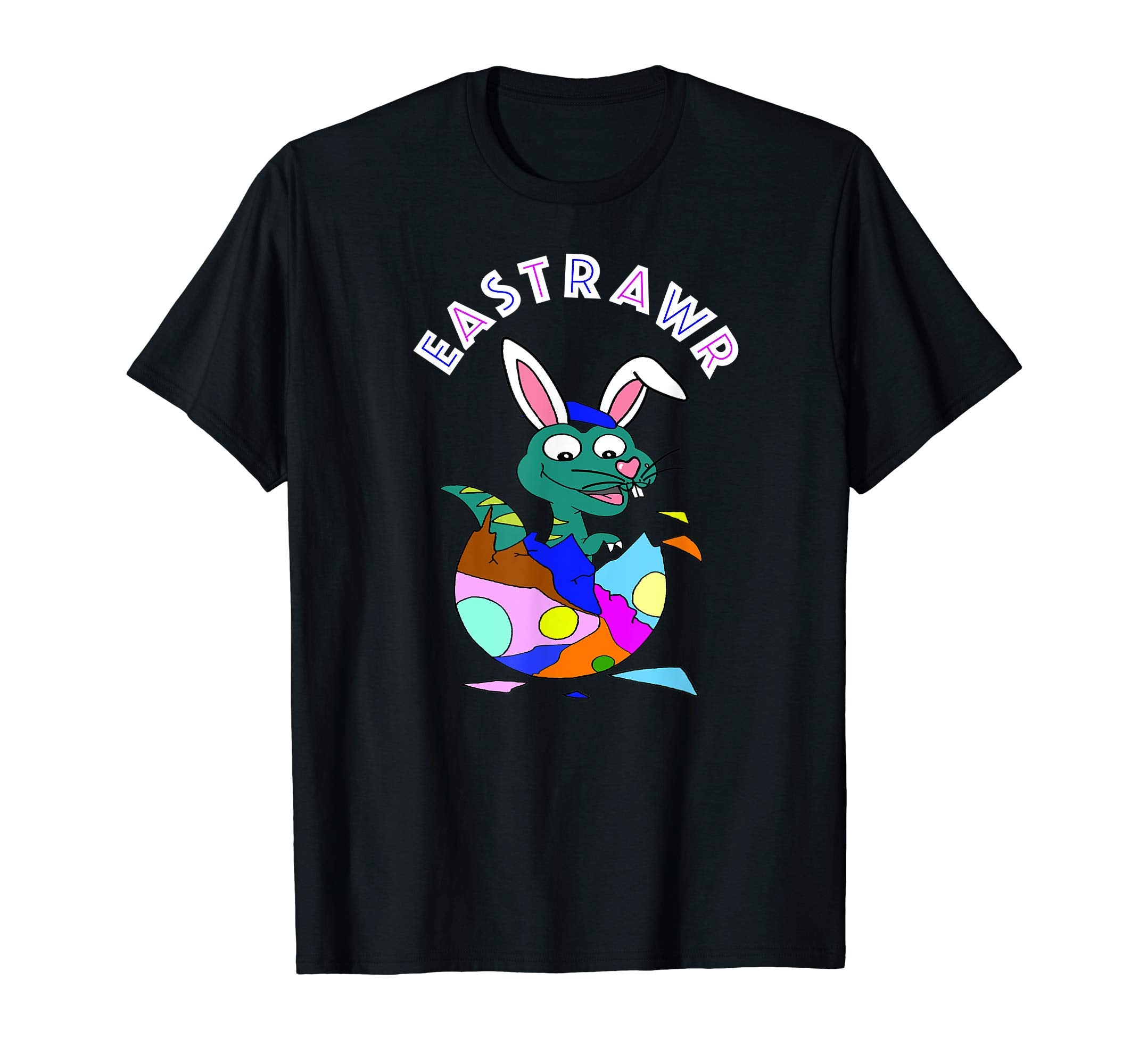 Easter Shirts For Kids Boys Girls T-Rex Shirt Easter Eggs