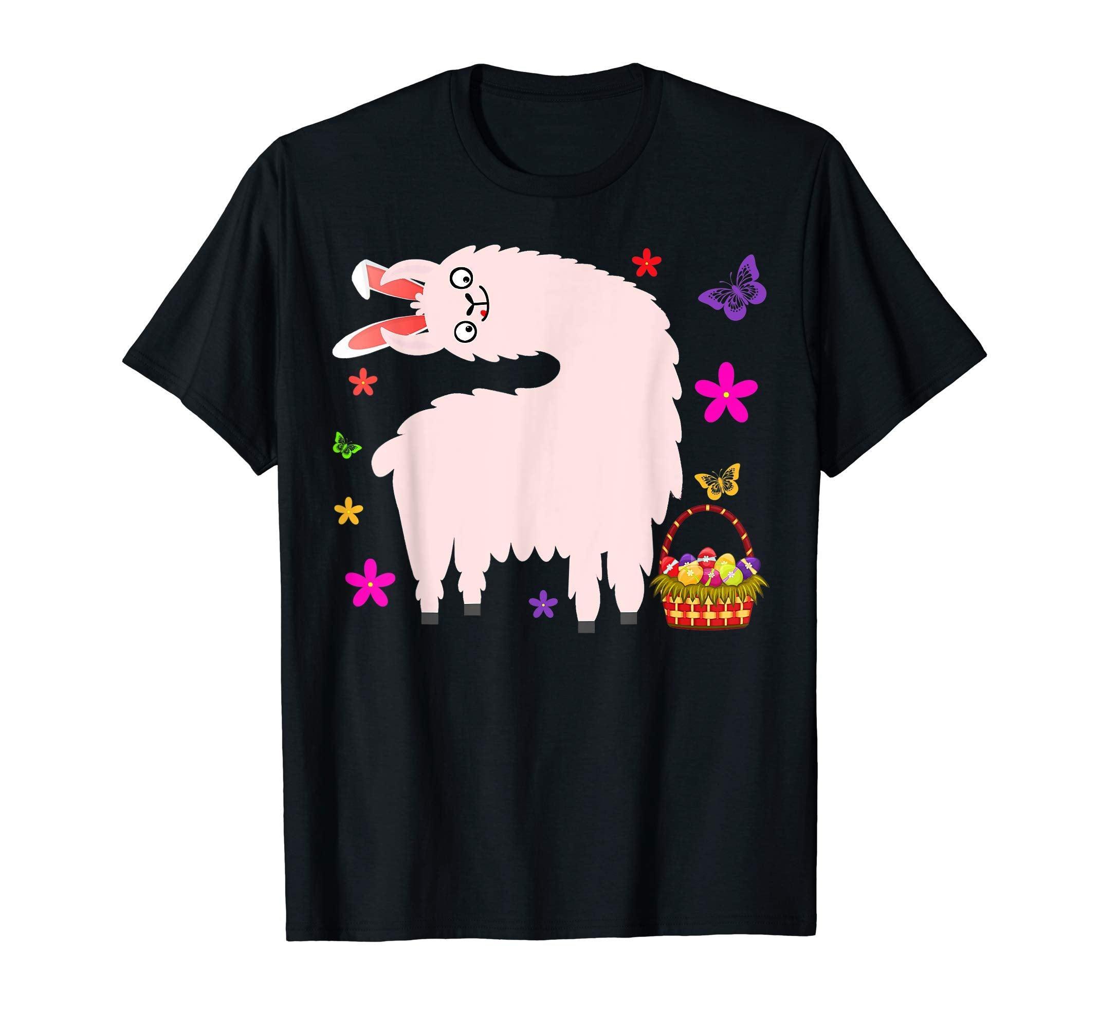 Funny Easter Llama with Bunny Ears T-Shirt Gift