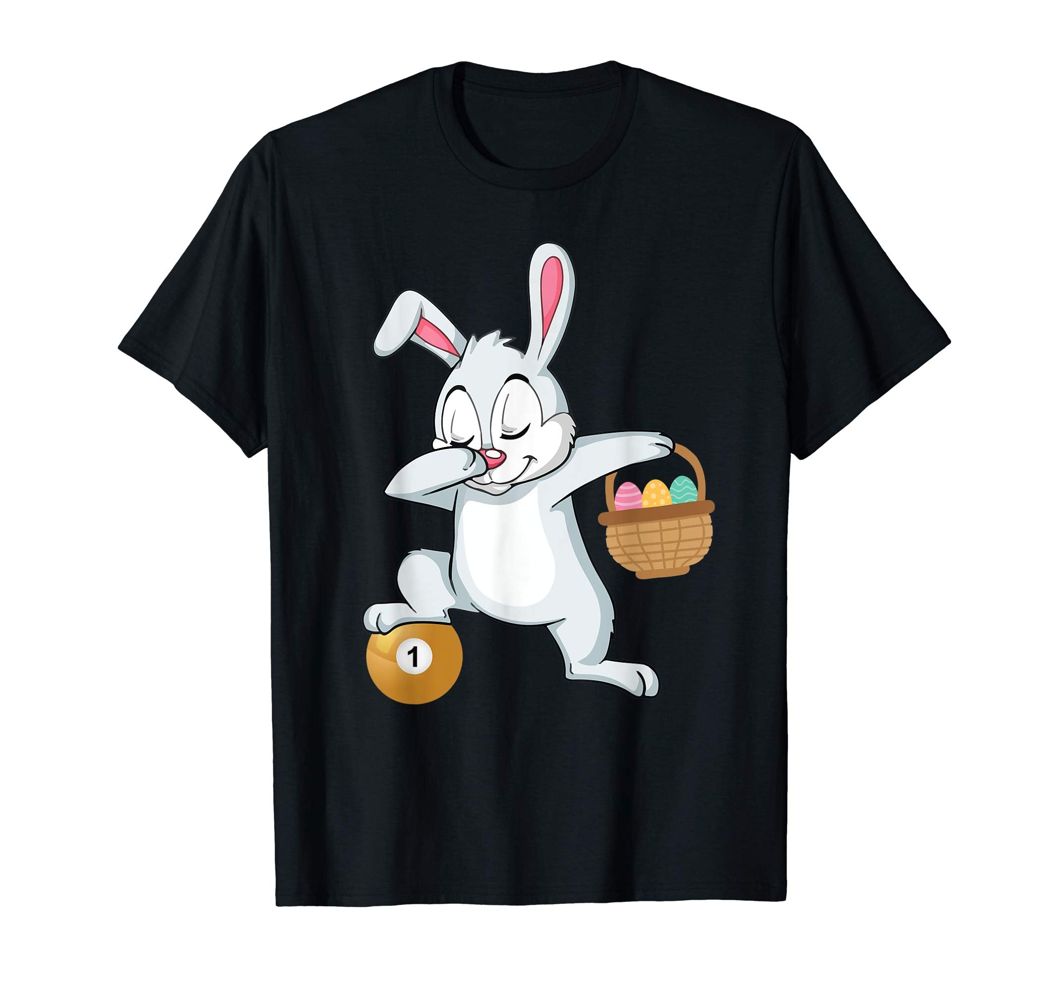 Bunny Rabbit With Easter Eggs Dabbing Playing Pool Shirt