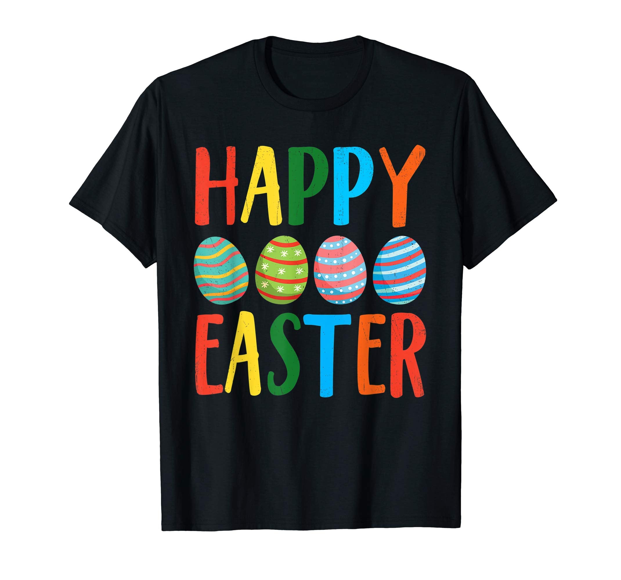 Easter T Shirt Happy Easter Bunny Eggs Tshirt Colorful Gift