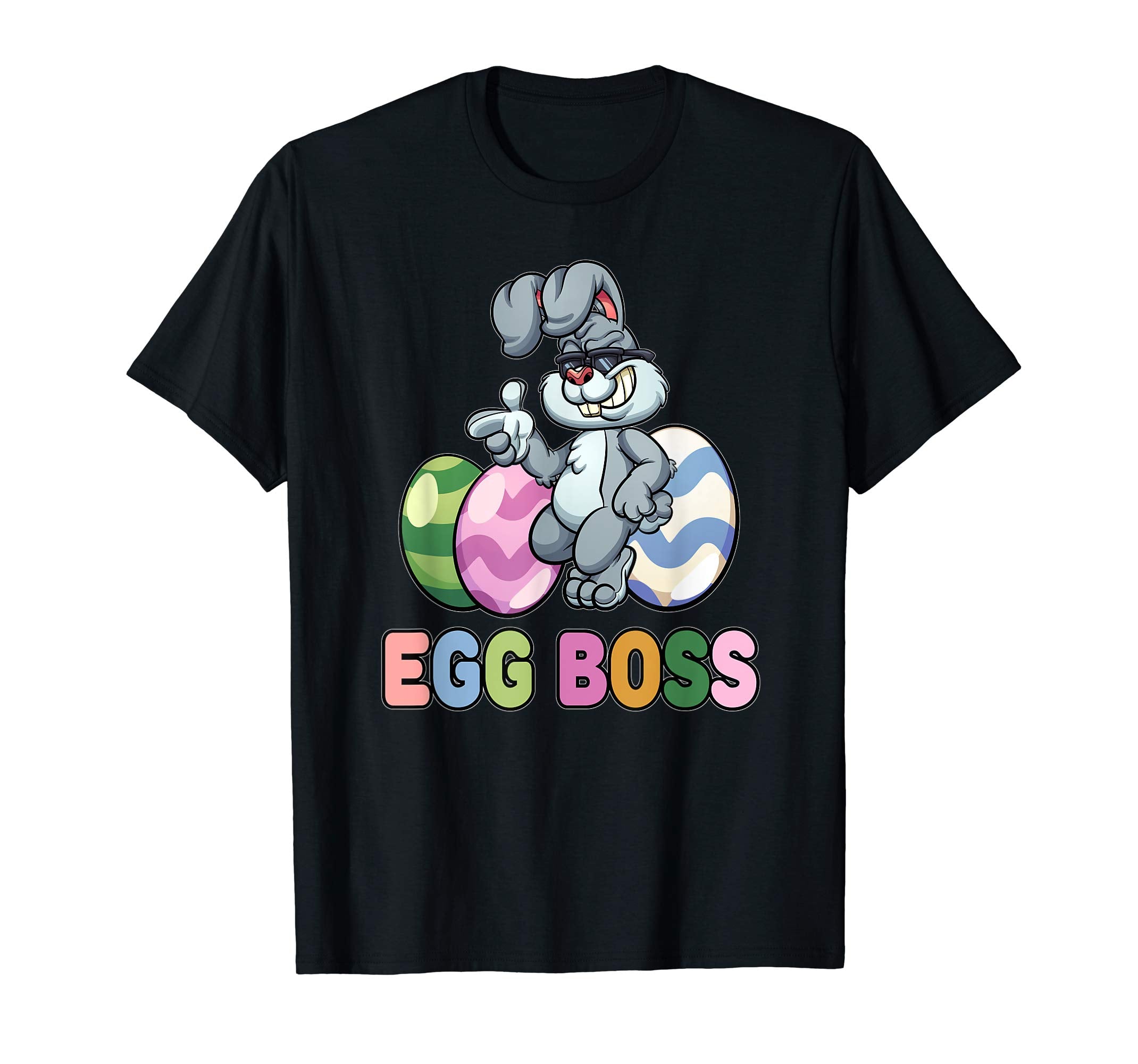 Egg Boss Easter Shirt For Kids Boys Girls Cool Easter Bunny