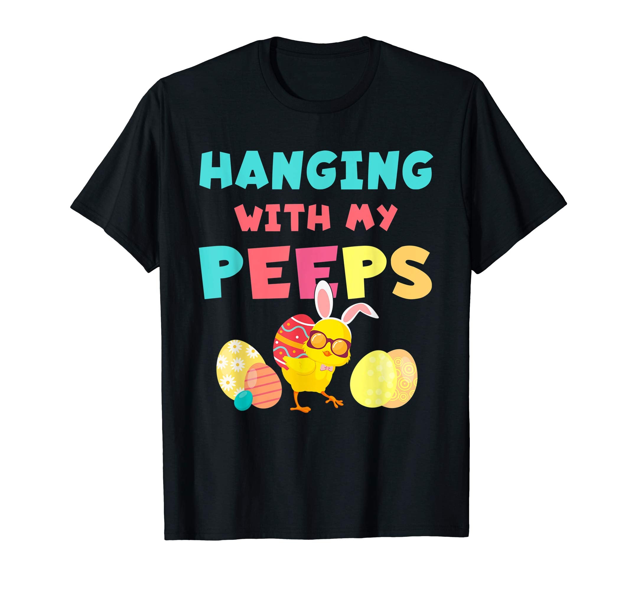 Hanging With My Peeps Happy Easter Kids Boys Girls T Shirt