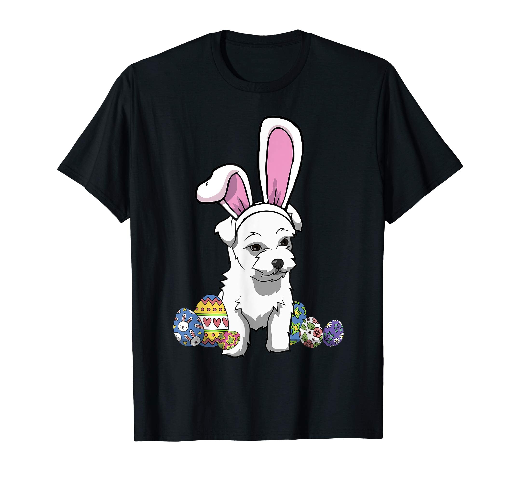 Havanese Dressed As Easter Bunny With Rabbit Ears T-Shirt
