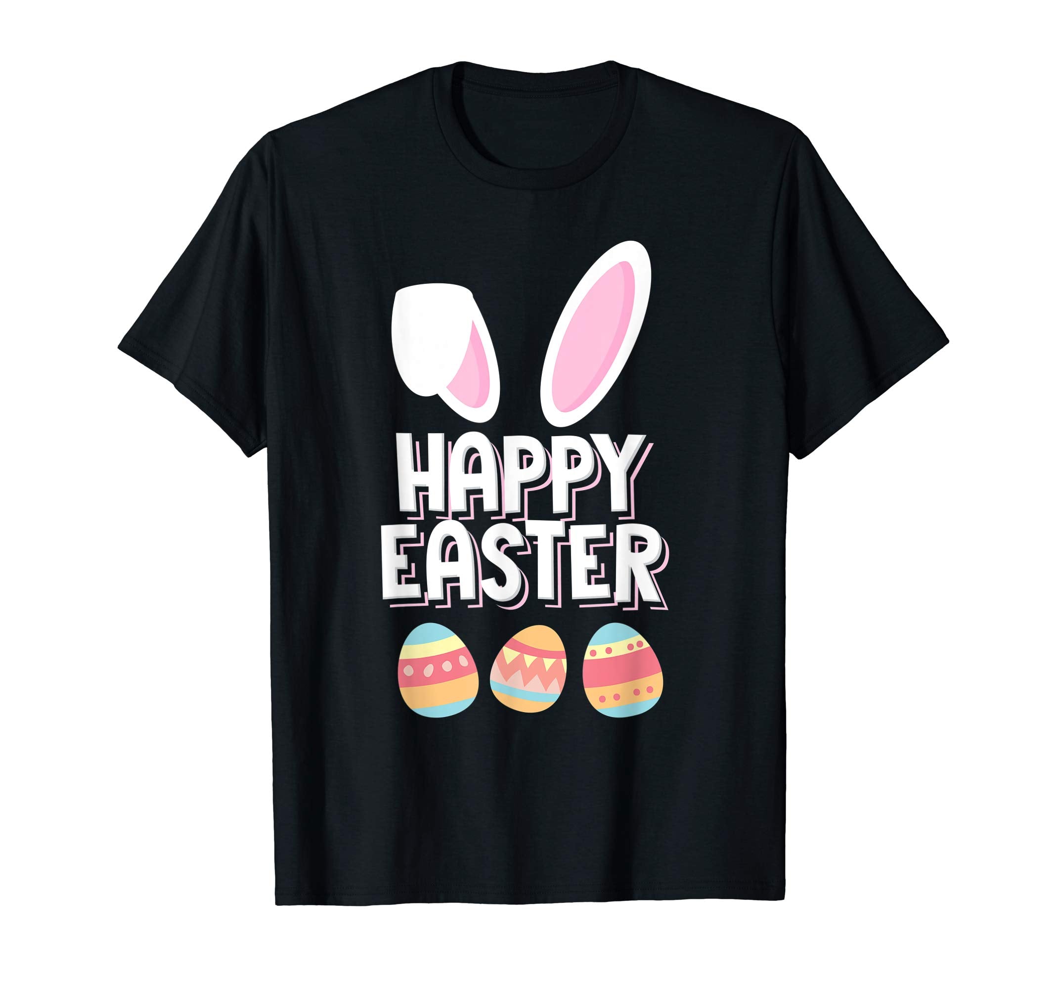 Happy Easter Shirt Funny Bunny Colorful Eggs Hunt T-Shirt