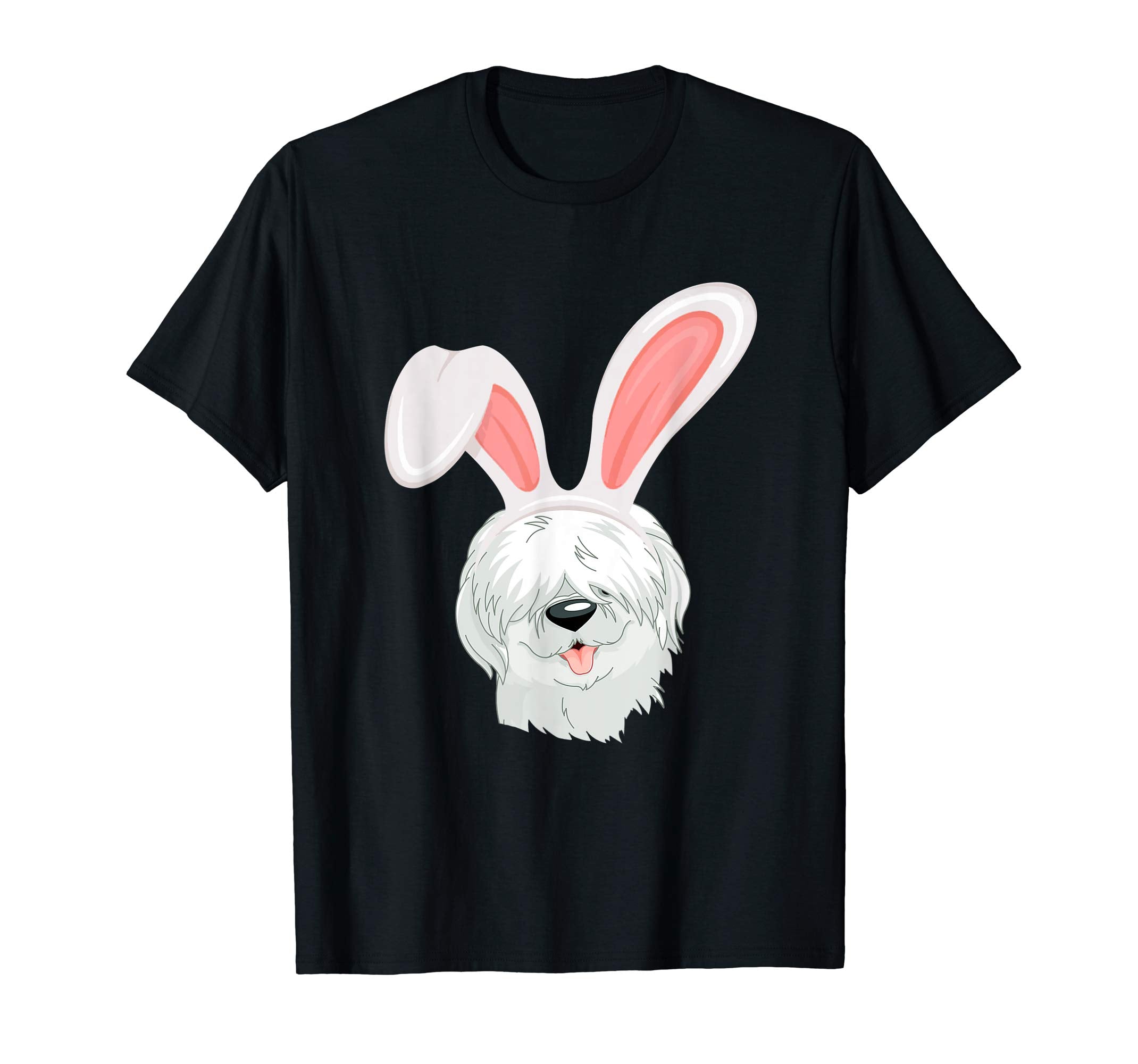 Old English Sheepdog Dressed Easter Bunny Rabbit Ears Shirt