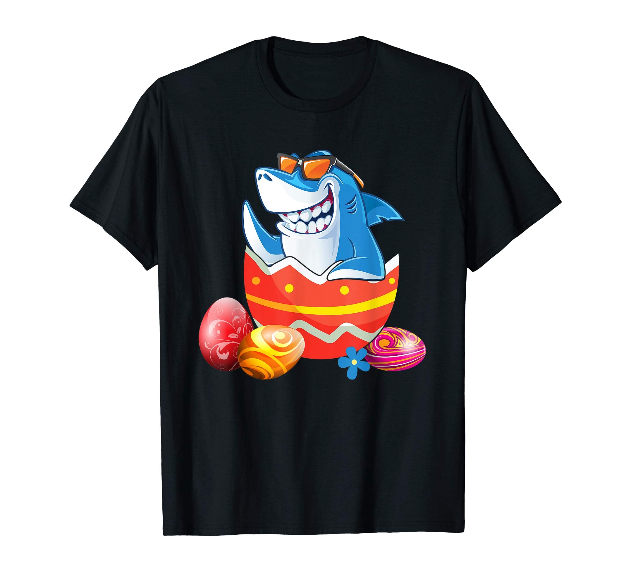 Easter Shirts For Kids Boys Girls Shark Shirt Easter Eggs