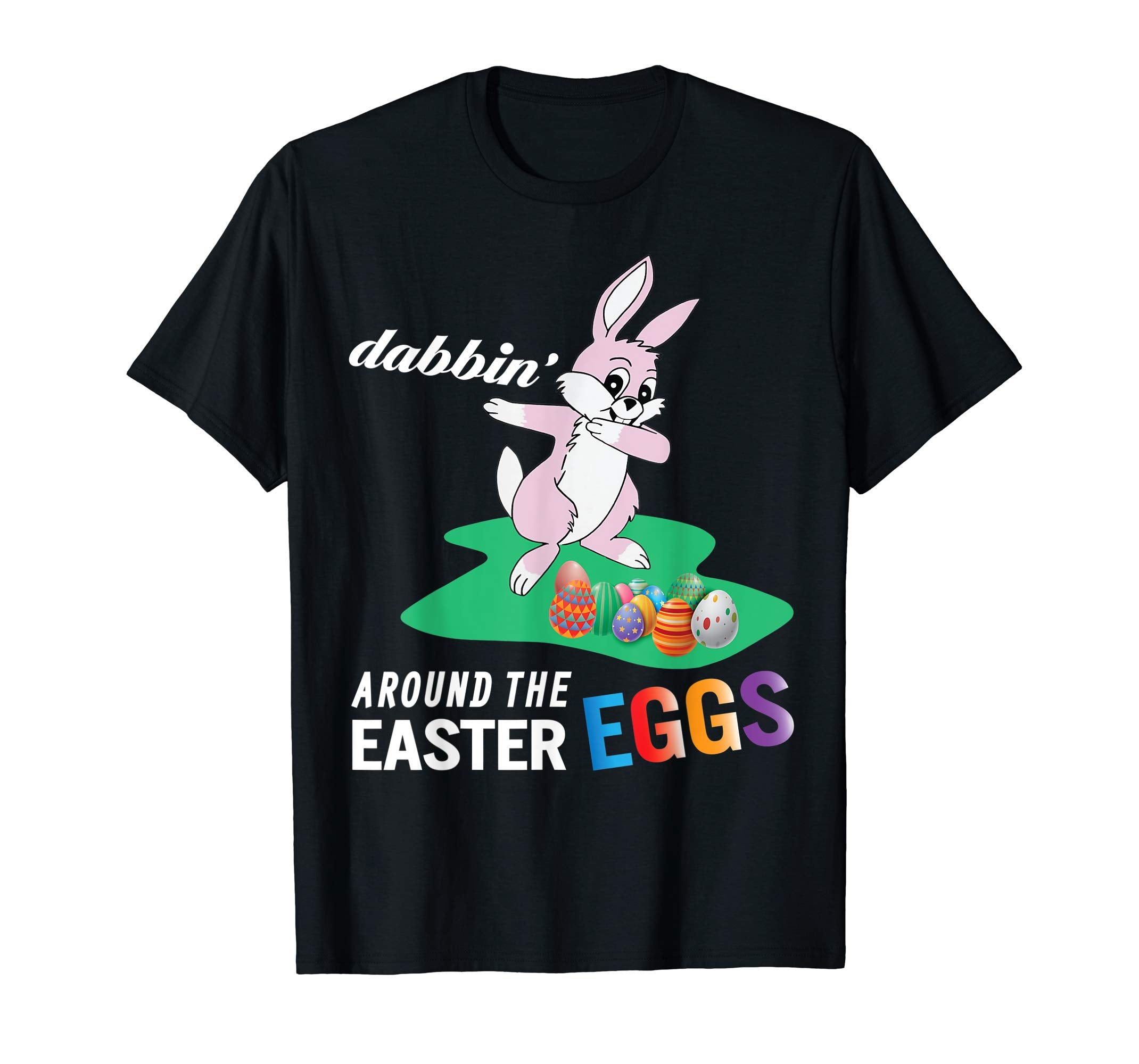 Pink Bunny Rabbit Dab Dabbin' Around The Easter Eggs Shirt