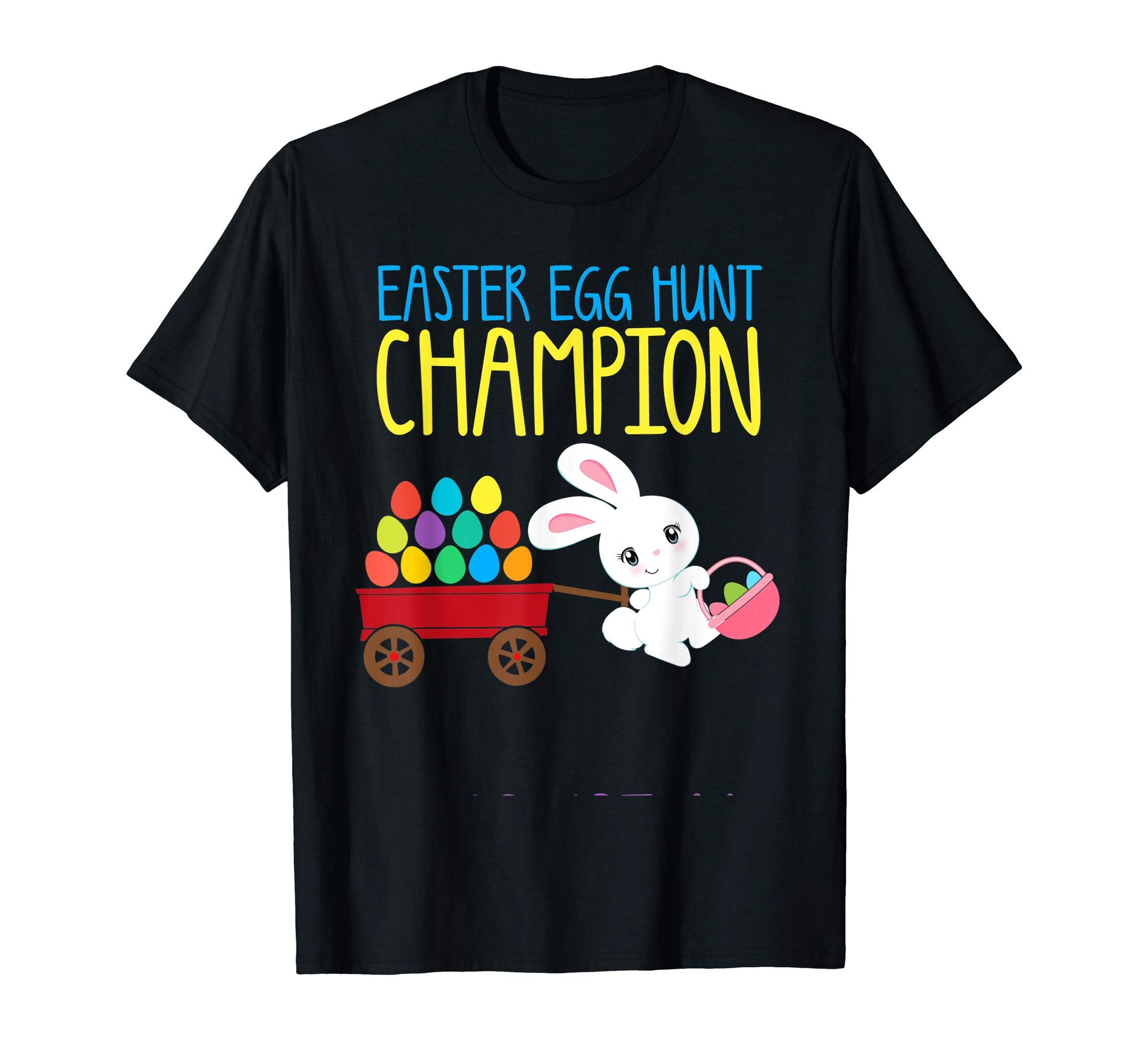 EASTER EGG HUNT CHAMPION Bunny T-Shirt Girls Kids Toddlers