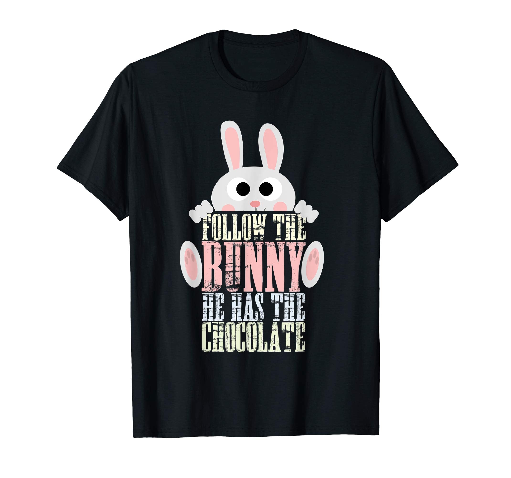 Cute Pastel Easter Bunny Gift Shirt Fun Follow The Bunny Tee