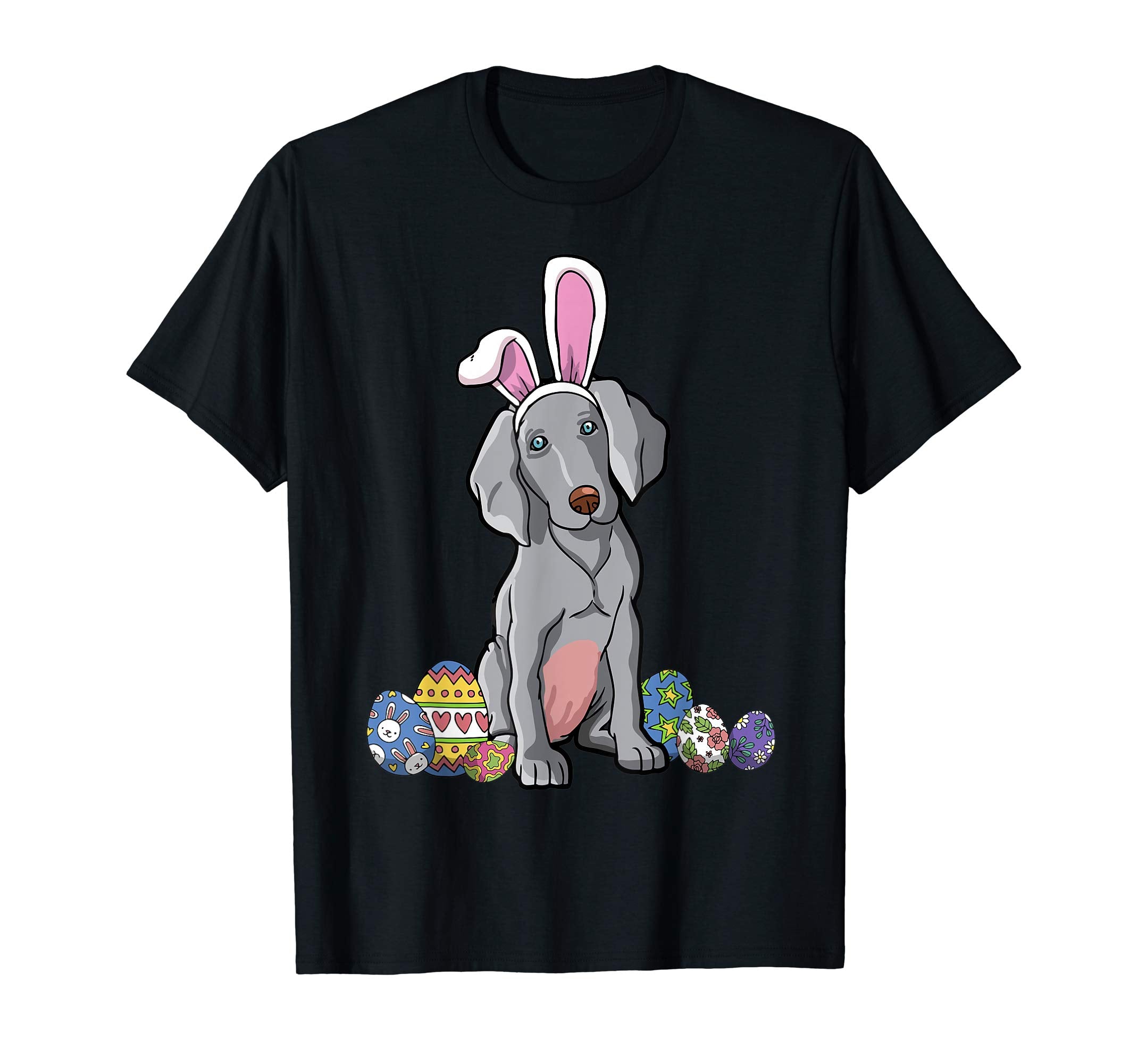 Weimaraner Dab Dabbing With Easter Bunny Rabbit Ears T-Shirt