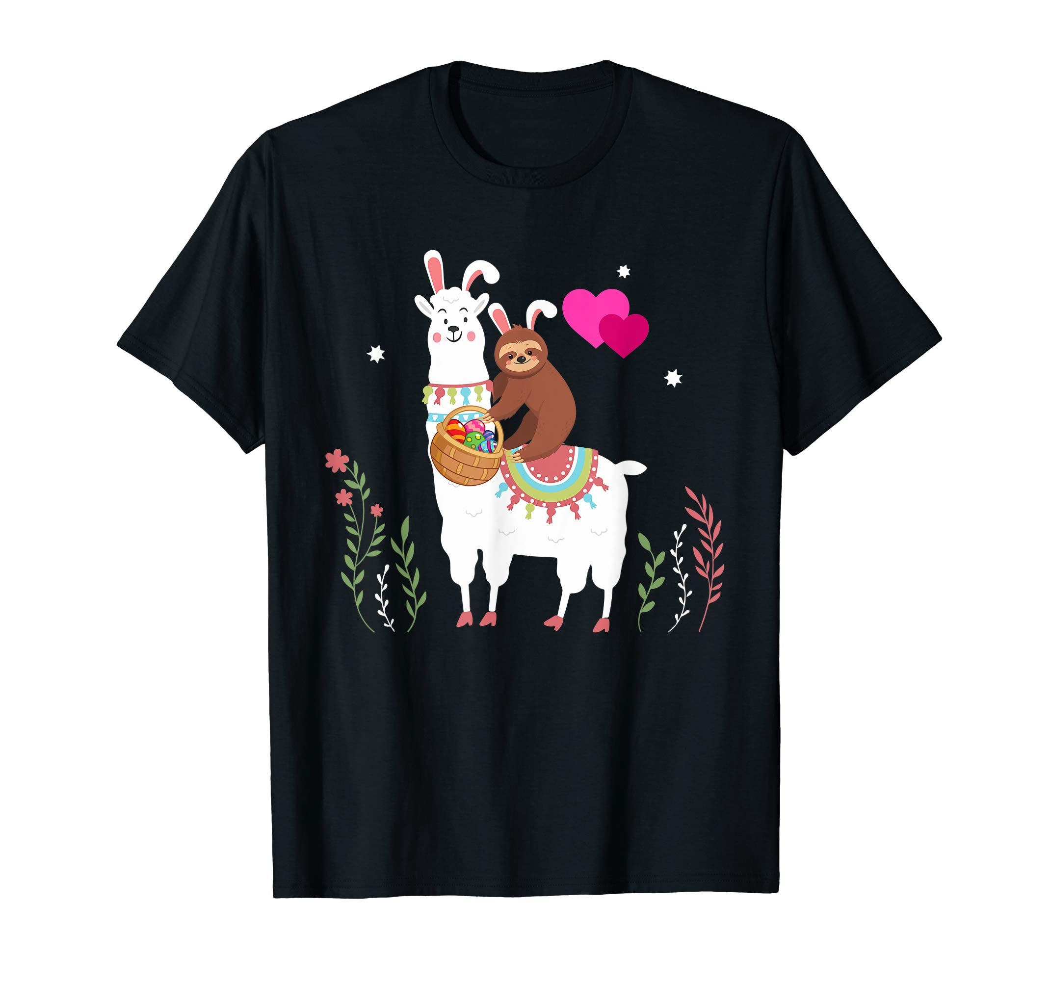 Sloth Riding Llama-Funny Sloth Easter Eggs Shirt Gift