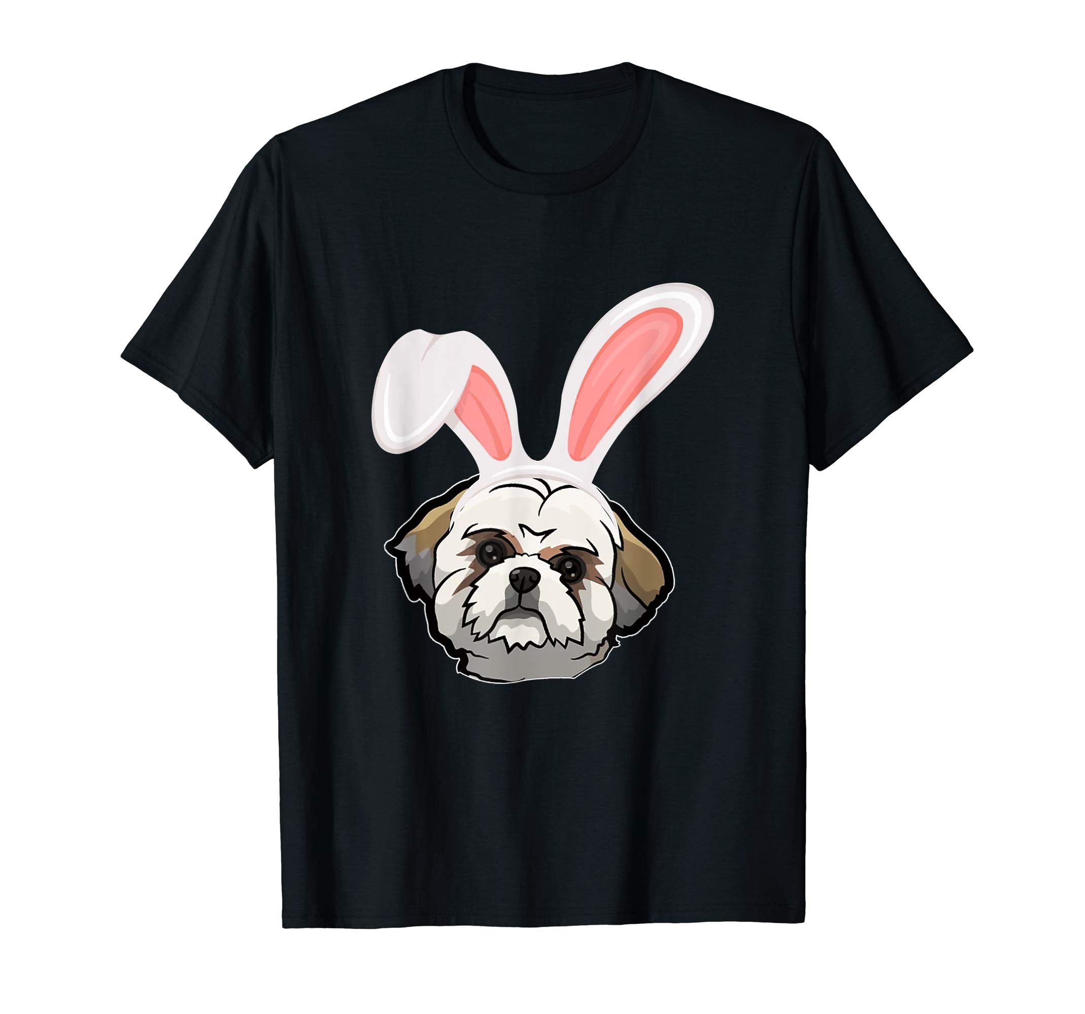Shih Tzu Dressed As Easter Bunny With Rabbit Ears T-Shirt