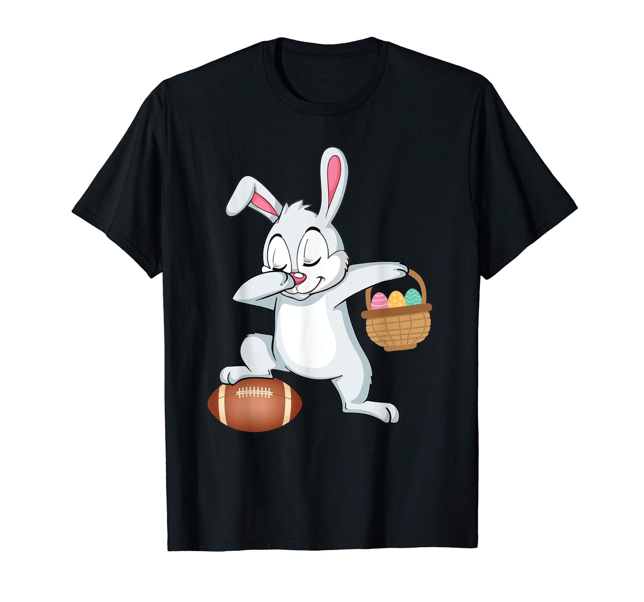 Bunny Rabbit With Easter Eggs Dabbing Playing Football Shirt