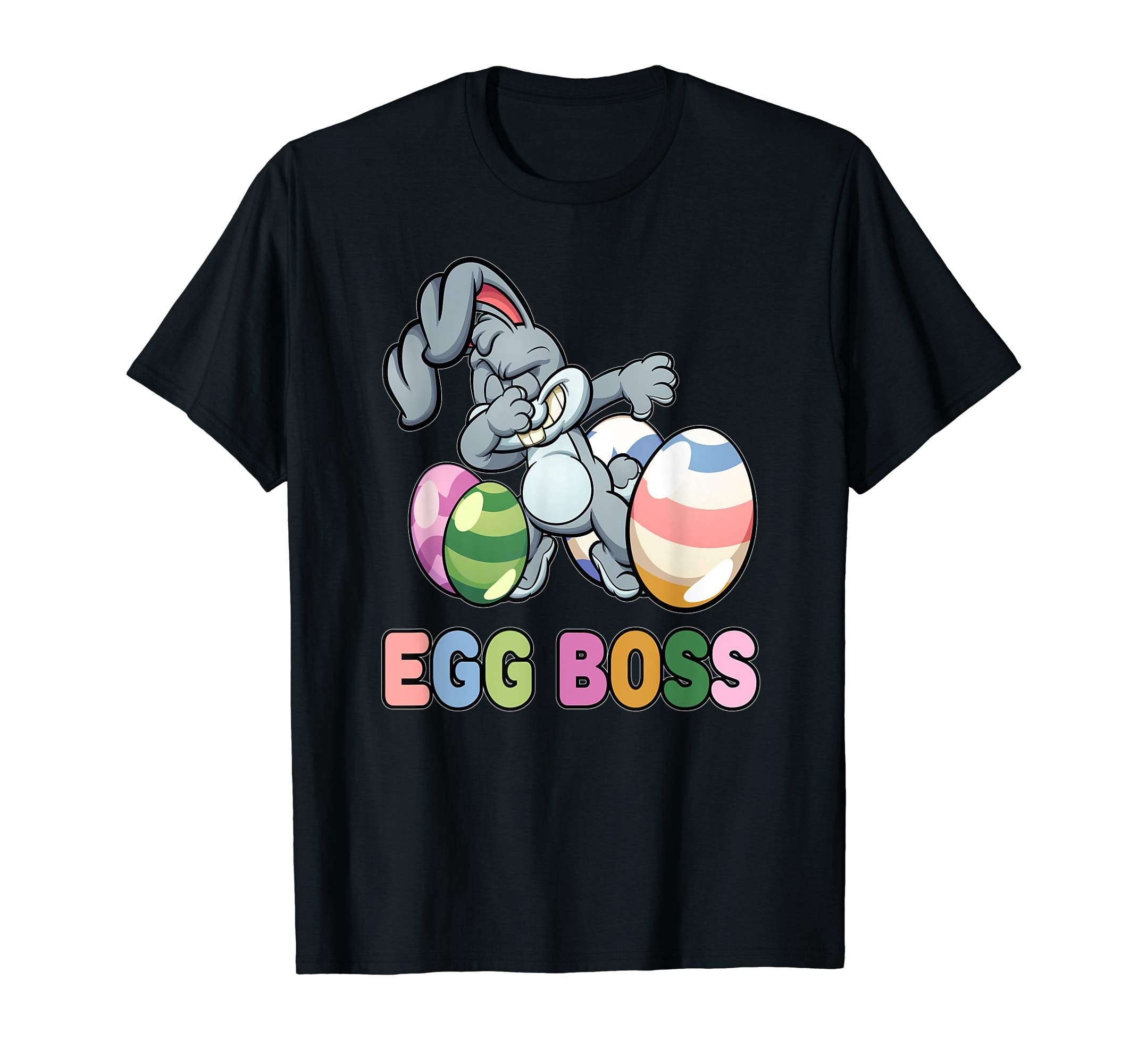 Egg Boss Easter Shirt For Kids Boys Dabbing Easter Bunny