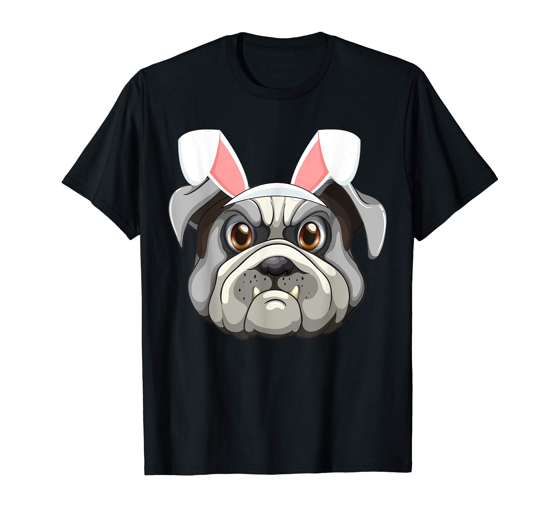 Cute Bulldog with Easter Bunny Ears Dog T-Shirt