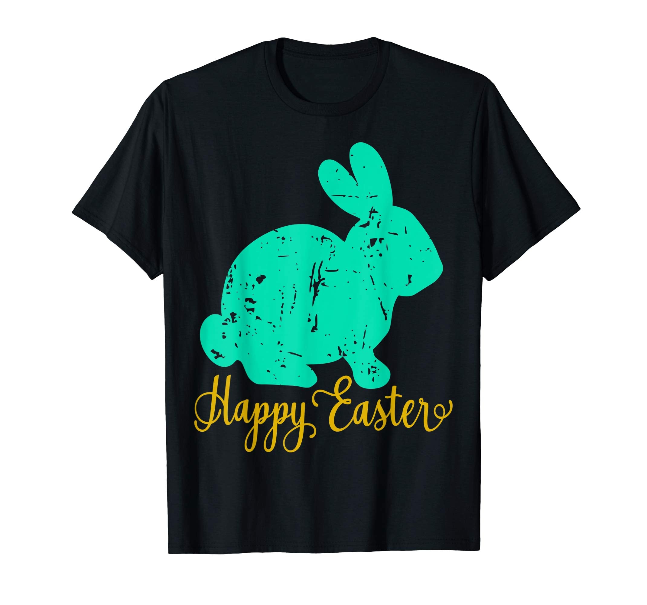 Happy Easter Bunny Shirt Distressed Vintage Grunge Teacher