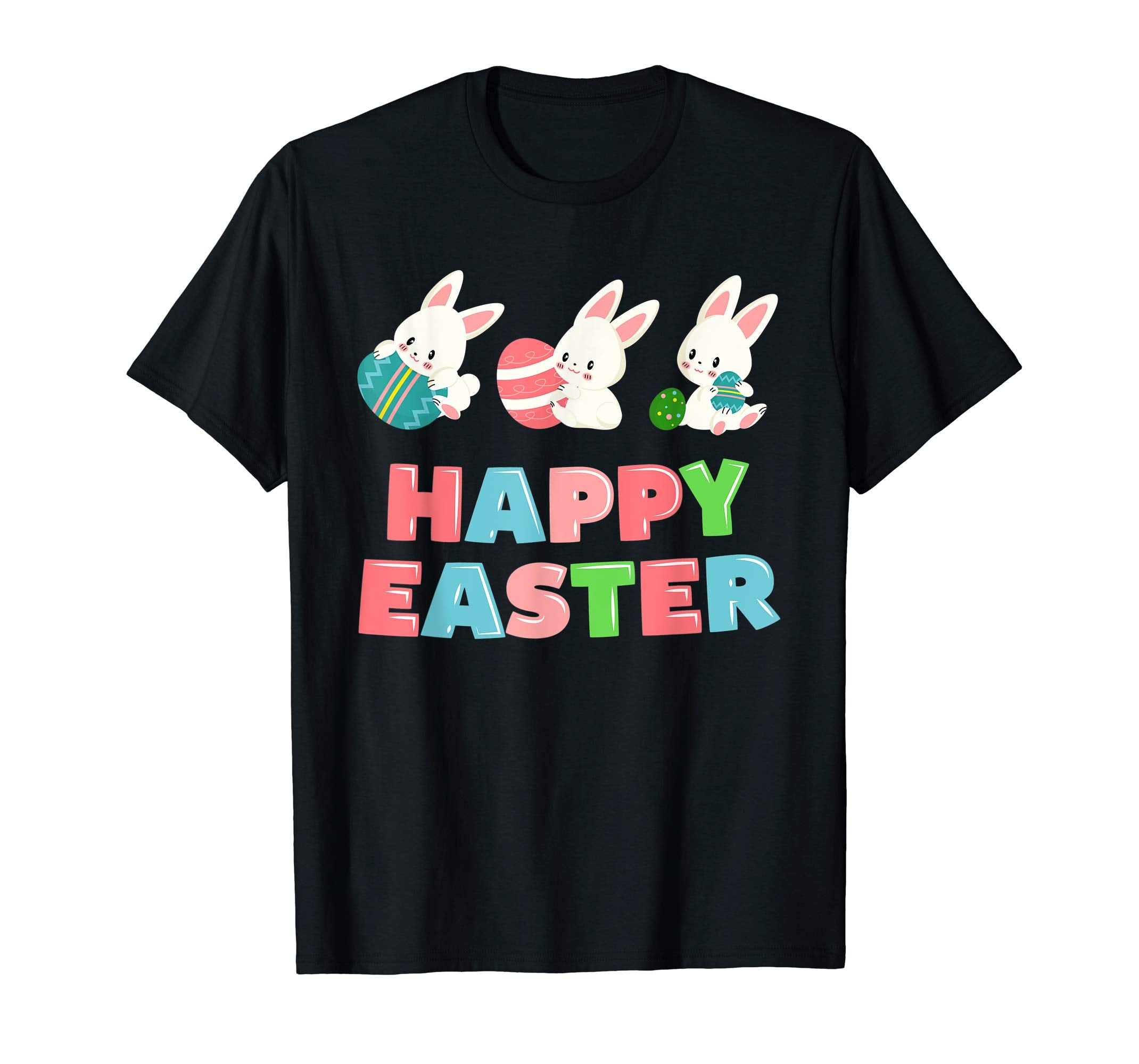 Happy Easter Shirt For Boys Girls Women Men Colorful Eggs