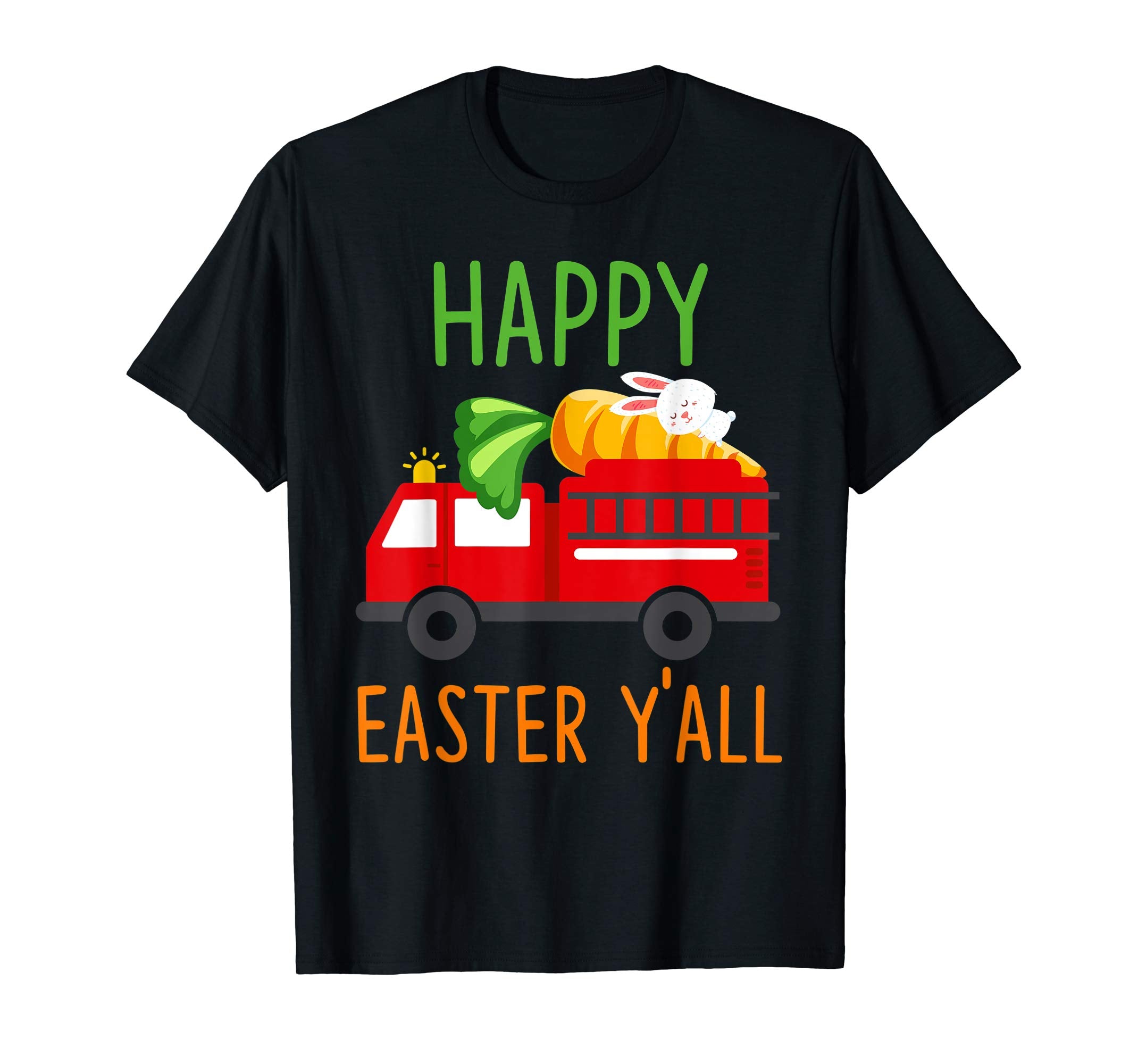 Firefighter-Truck Happy-Easter-Y'all T-shirt