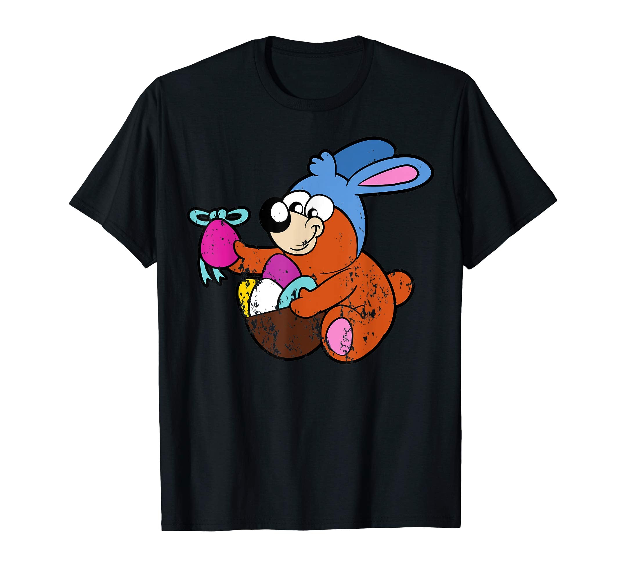 Retro Vintage Grunge Funny Cute Easter Bunny Egg Fun T-Shirt