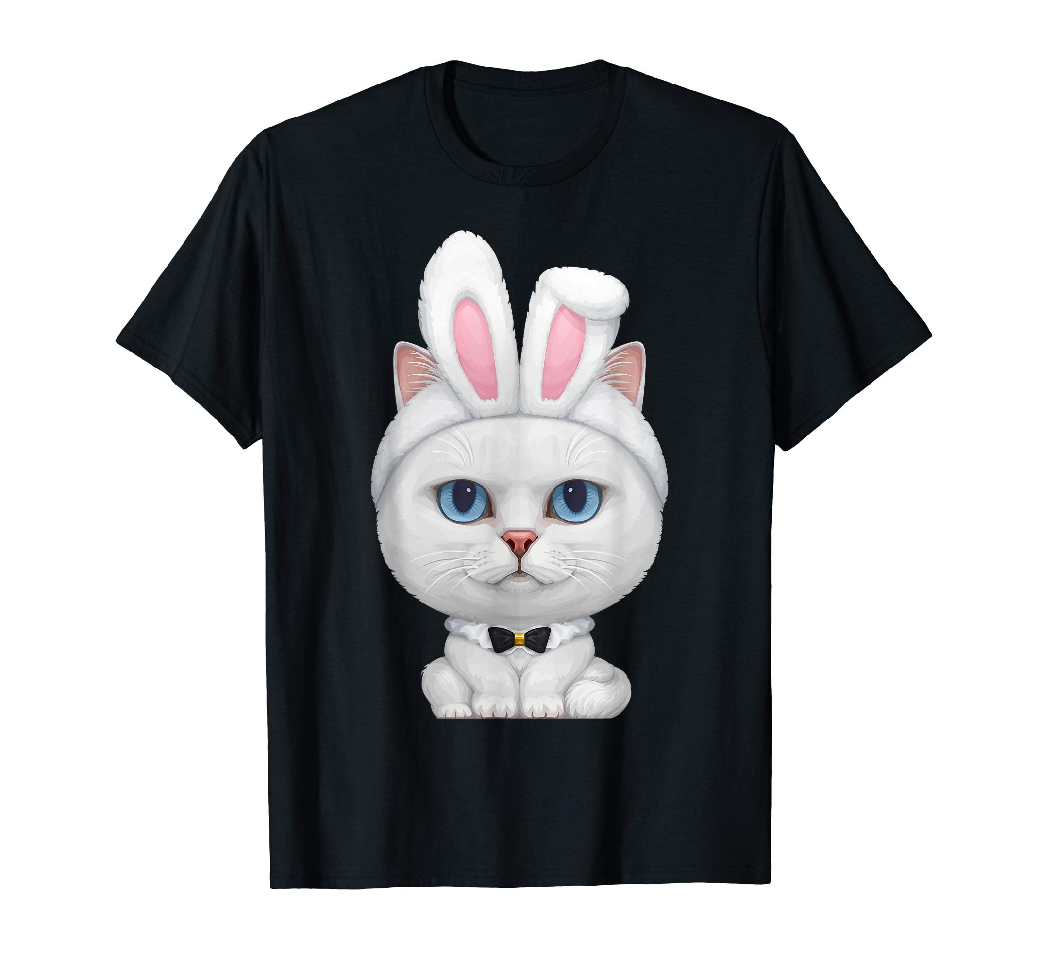 White Cat in the Easter Bunny Costume T-Shirt