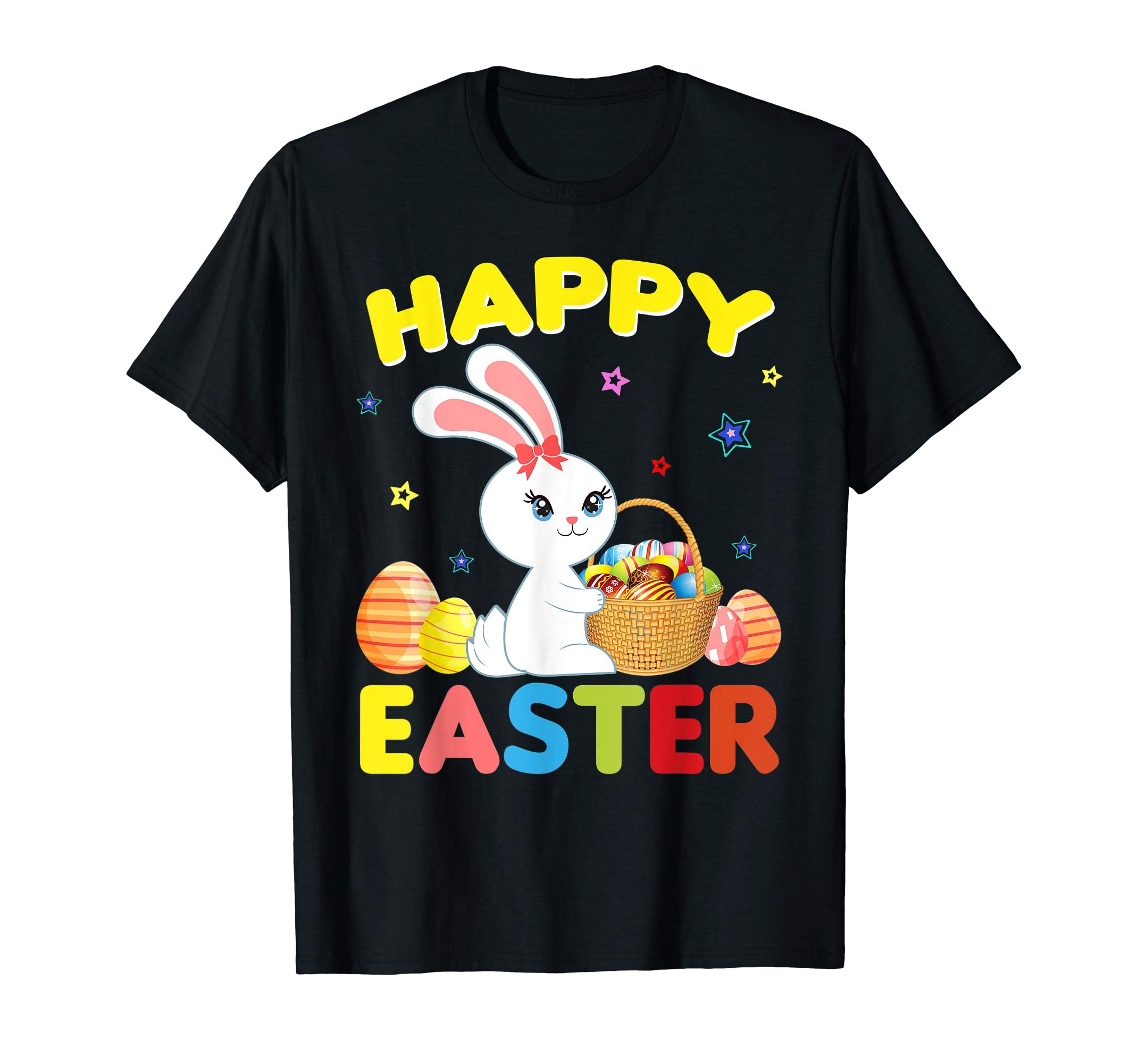 Easter T Shirt Happy Easter Bunny Eggs Tshirt Colorful Gift