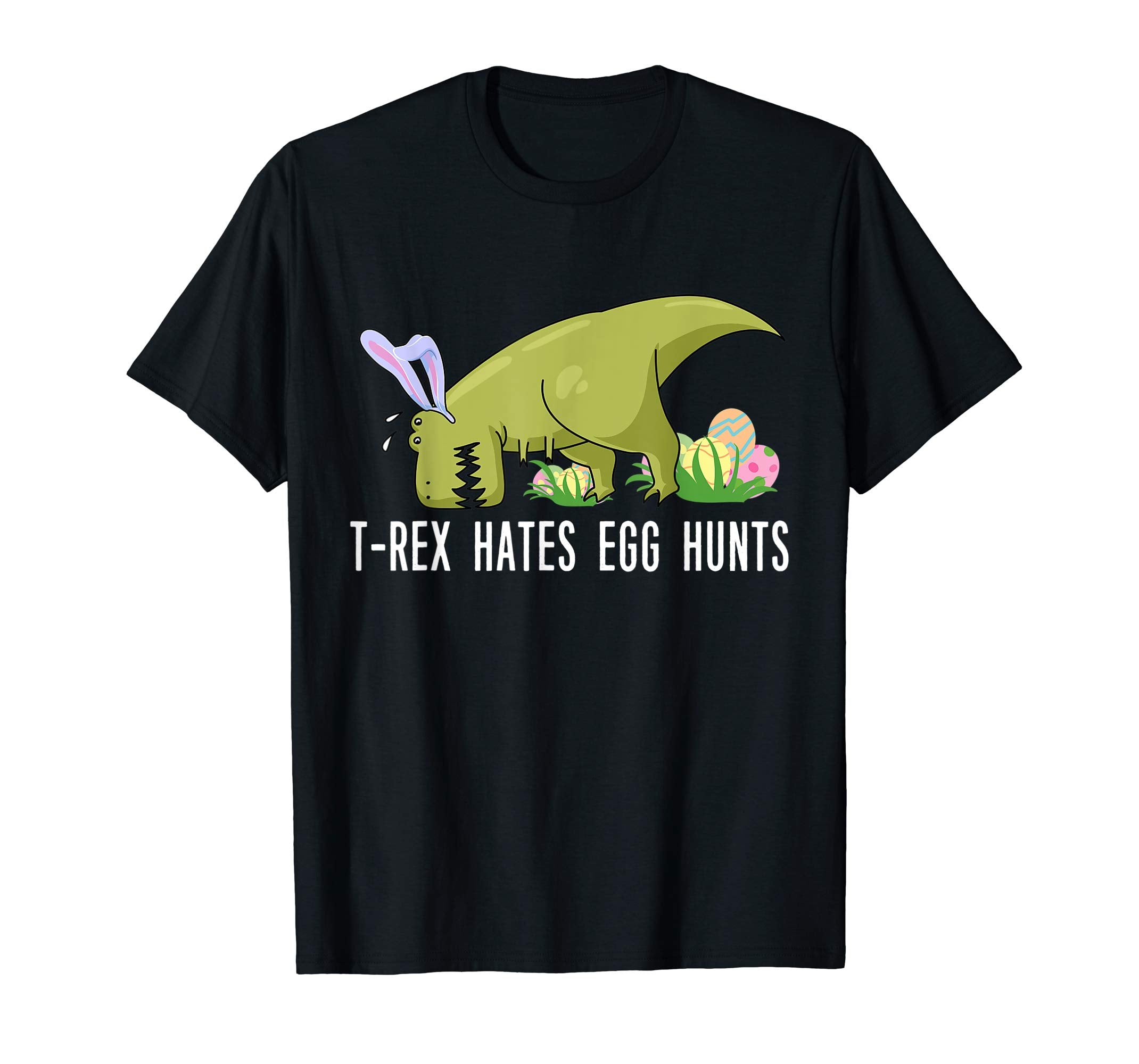 Funny Dinosaur Easter Bunny T Shirt T-Rex Gift for Boy Girl