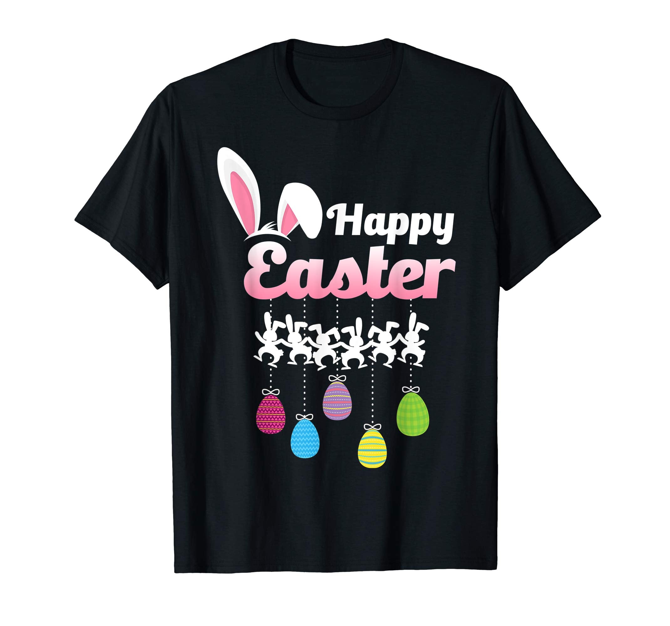 Happy Easter Bunny Tee shirt with Easter Eggs T-Shirt