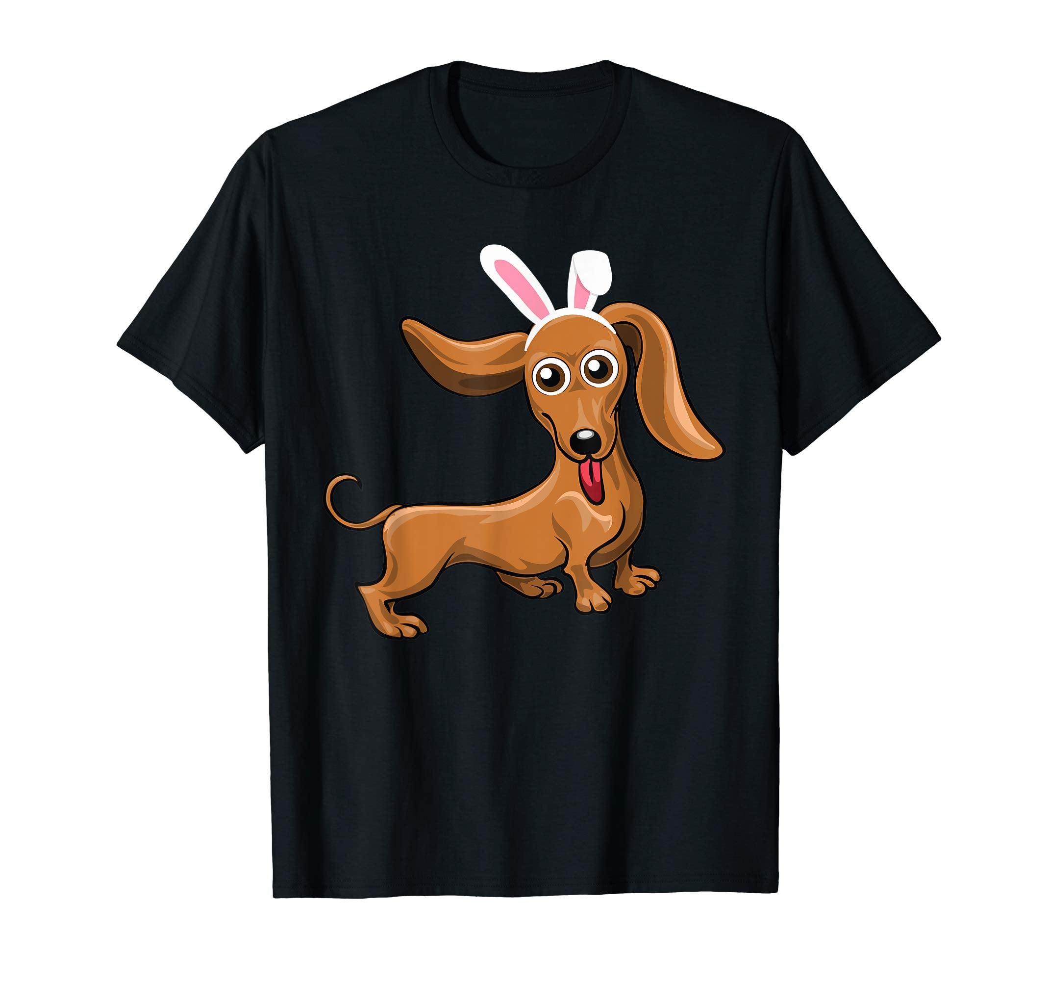Dachshund Dog With Bunny Rabbit Hat Easter Happy Day Shirt