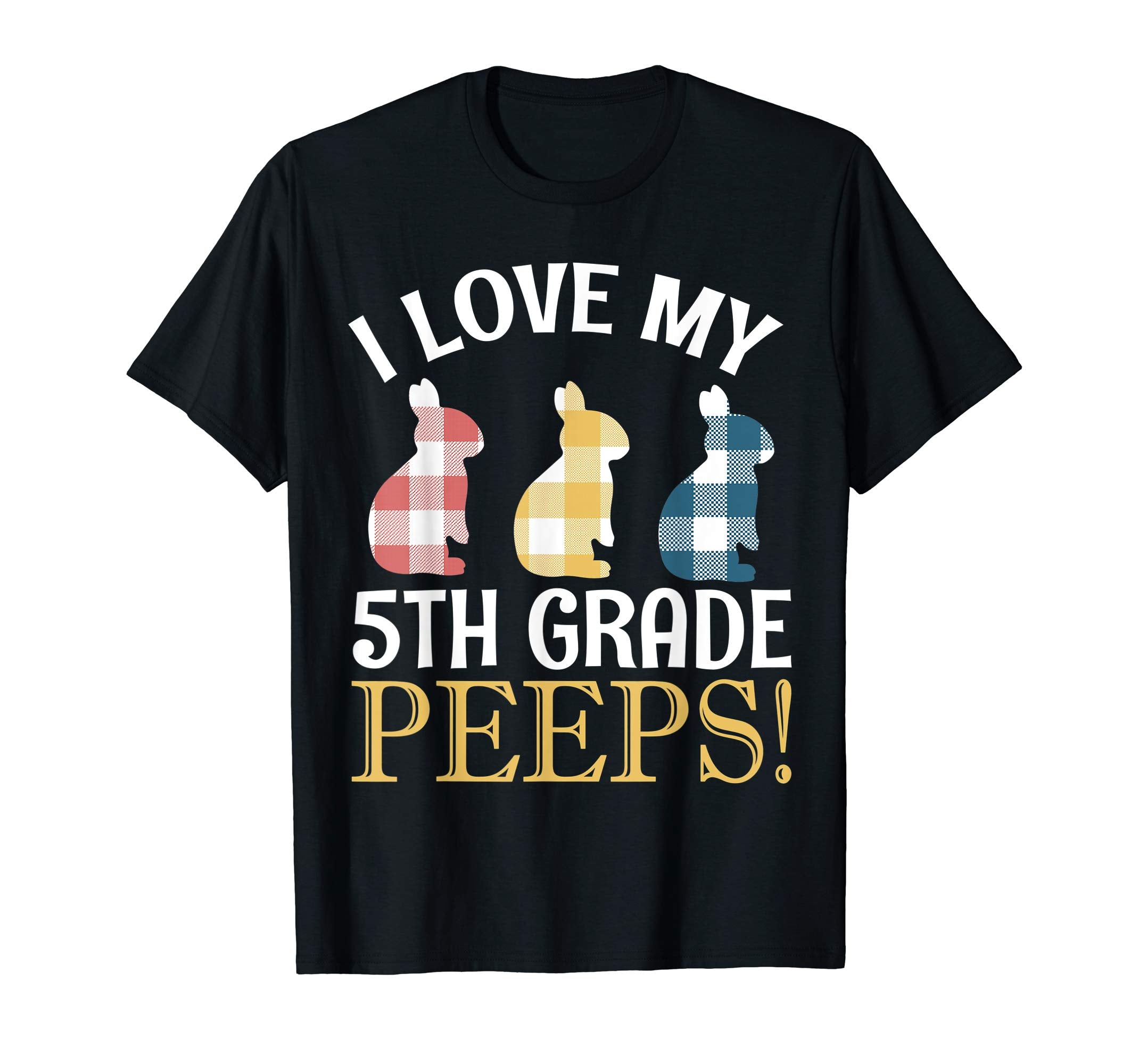 I Love My 5TH Grade Peeps Bunnies Vintage Retro Easter Shirt