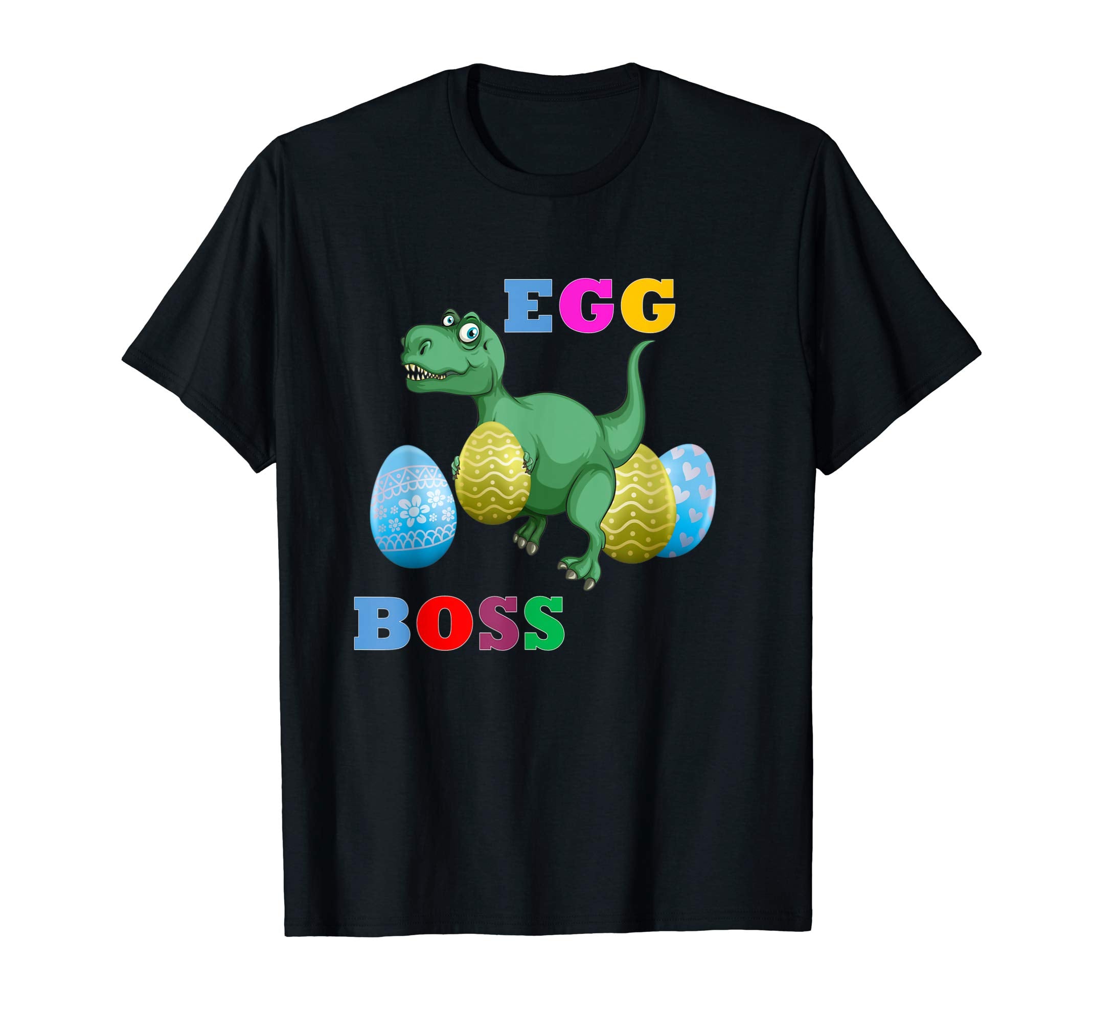 Easter T-Rex Shirt For Kids Cute Easter Dinosaur Eggs Boss