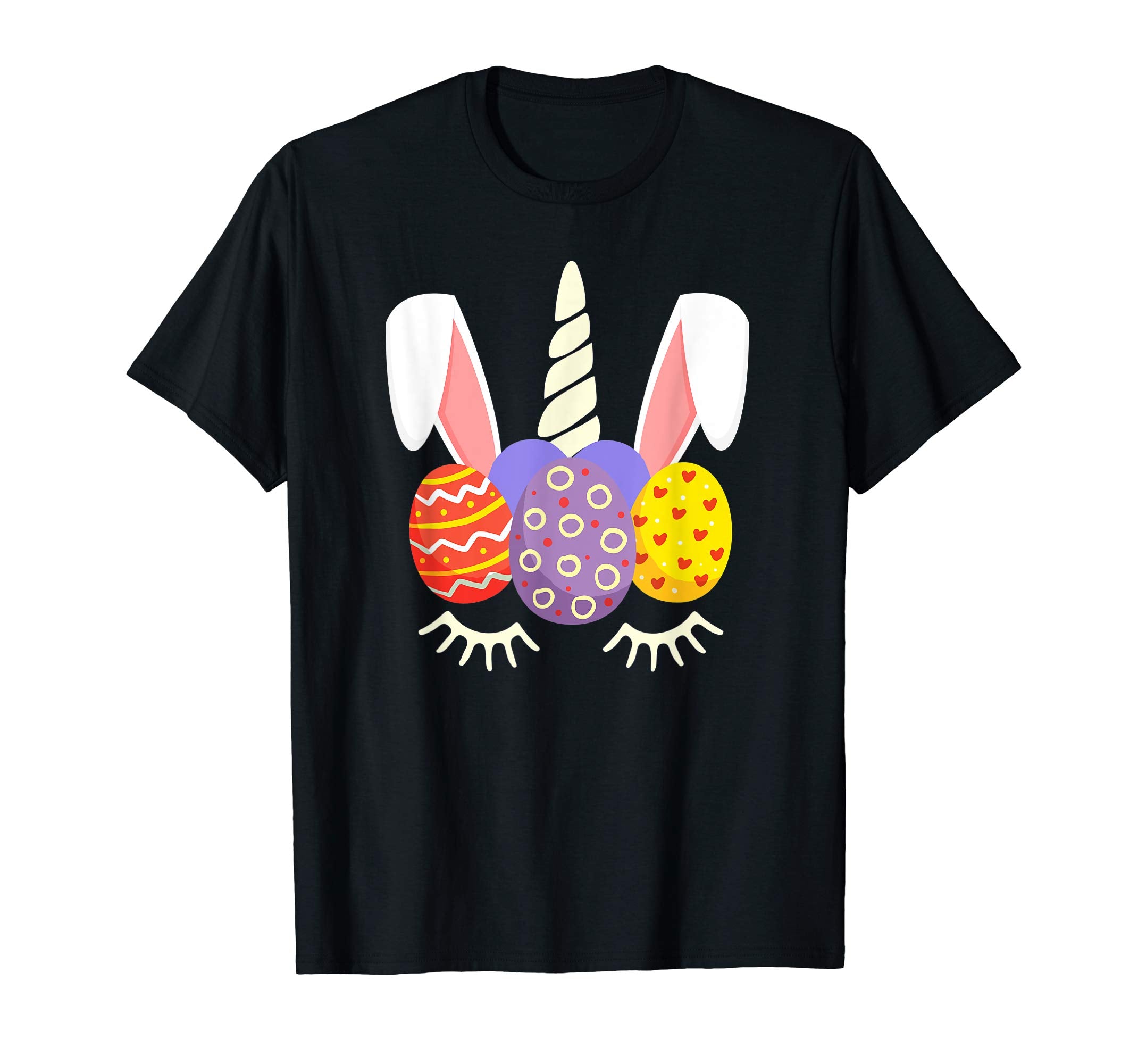 Unicorn Bunny Egg Hunt Happy Easter Kids Boys Girls T Shirt