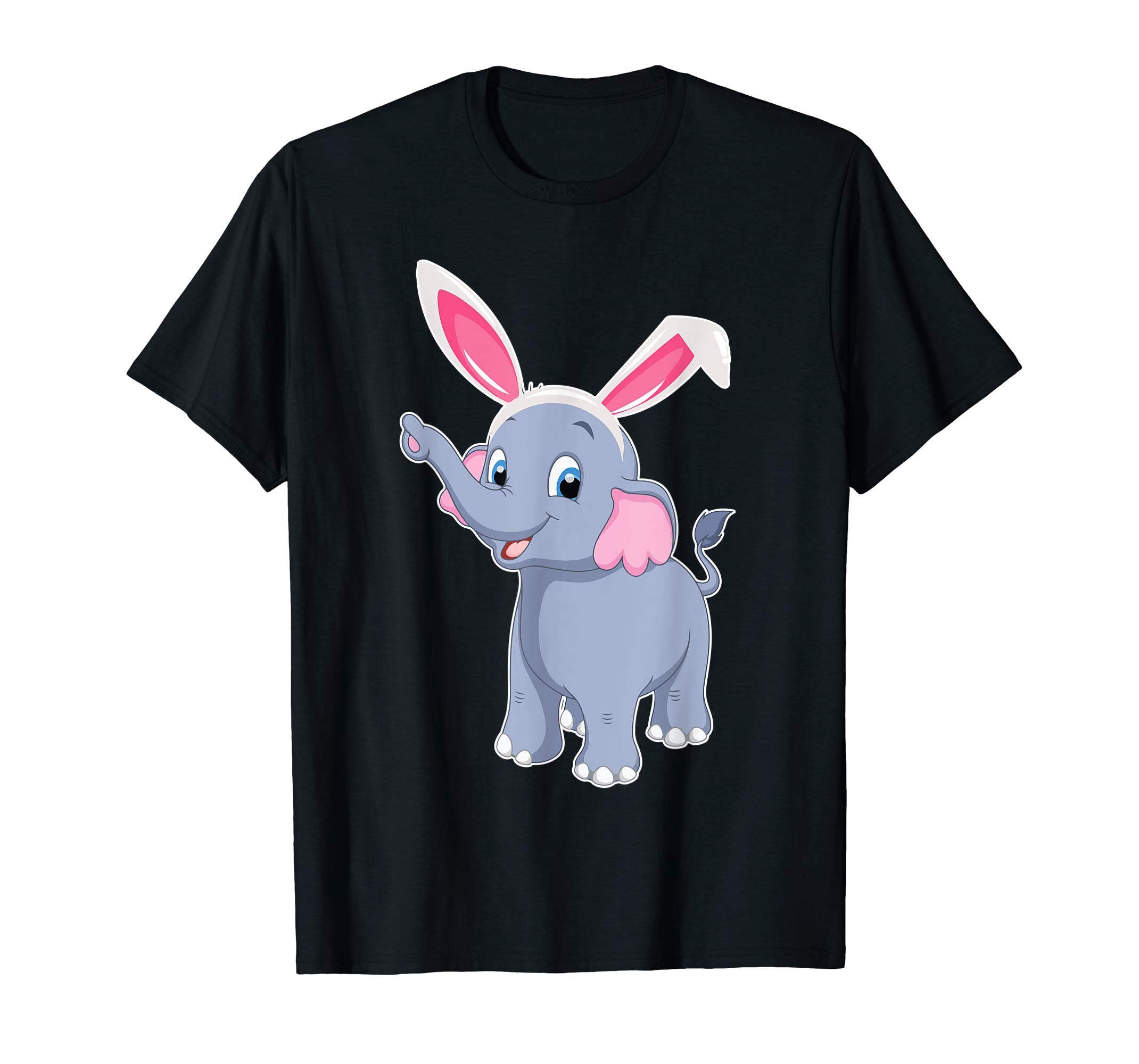 Elephant With Bunny Rabbit Hat Happy Easter Day Shirt