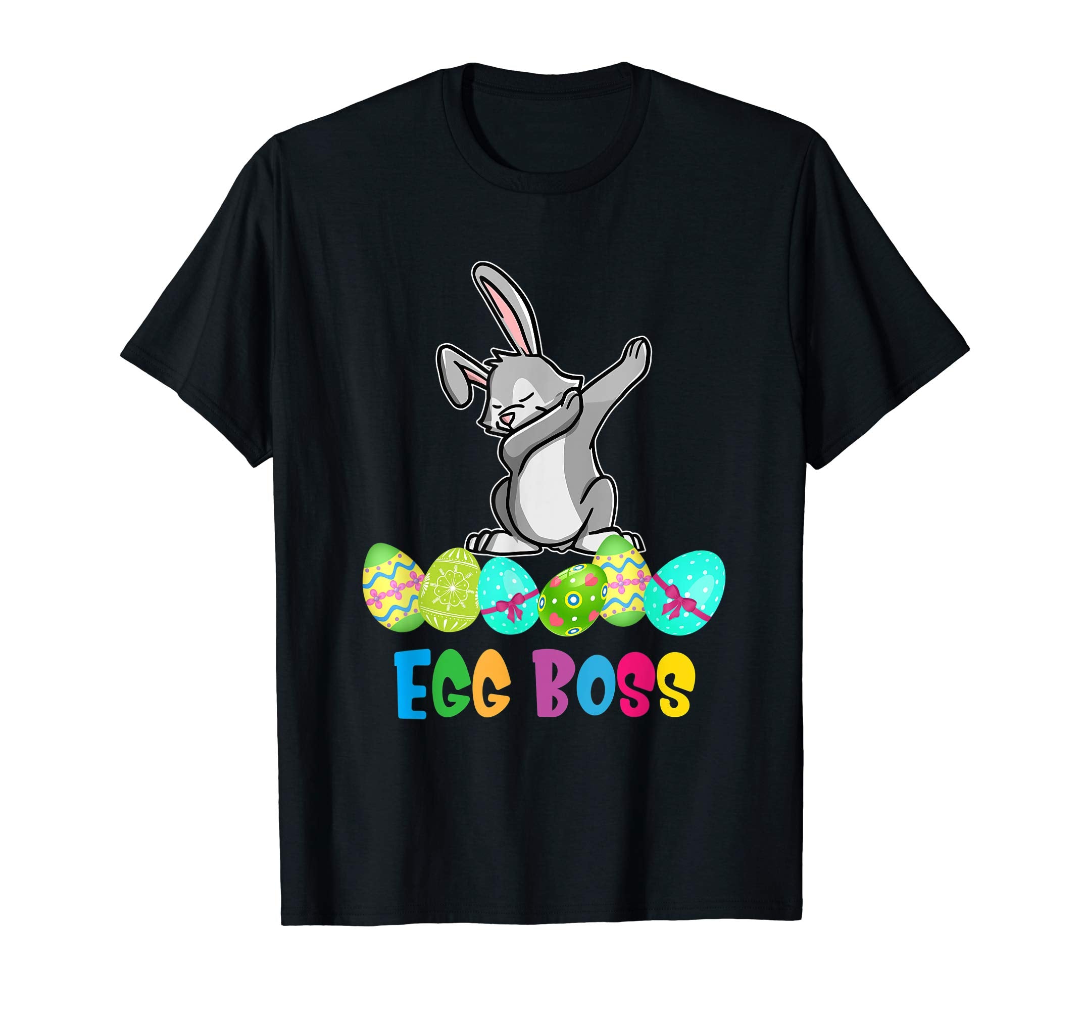 Dabbing Egg Boss Easter Bunny T Shirt For Kids Toddlers Boys
