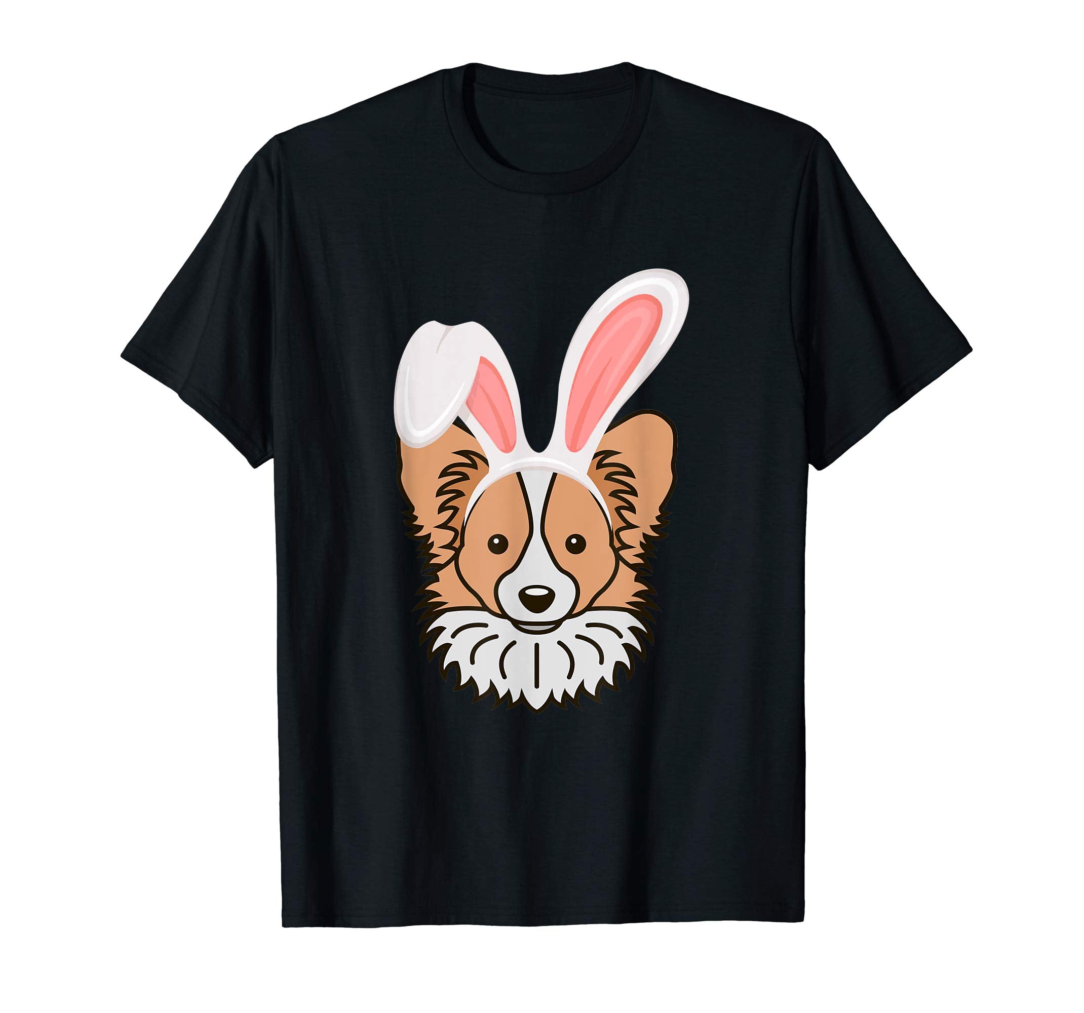 Papillon Dressed As Easter Bunny With Rabbit Ears T-Shirt