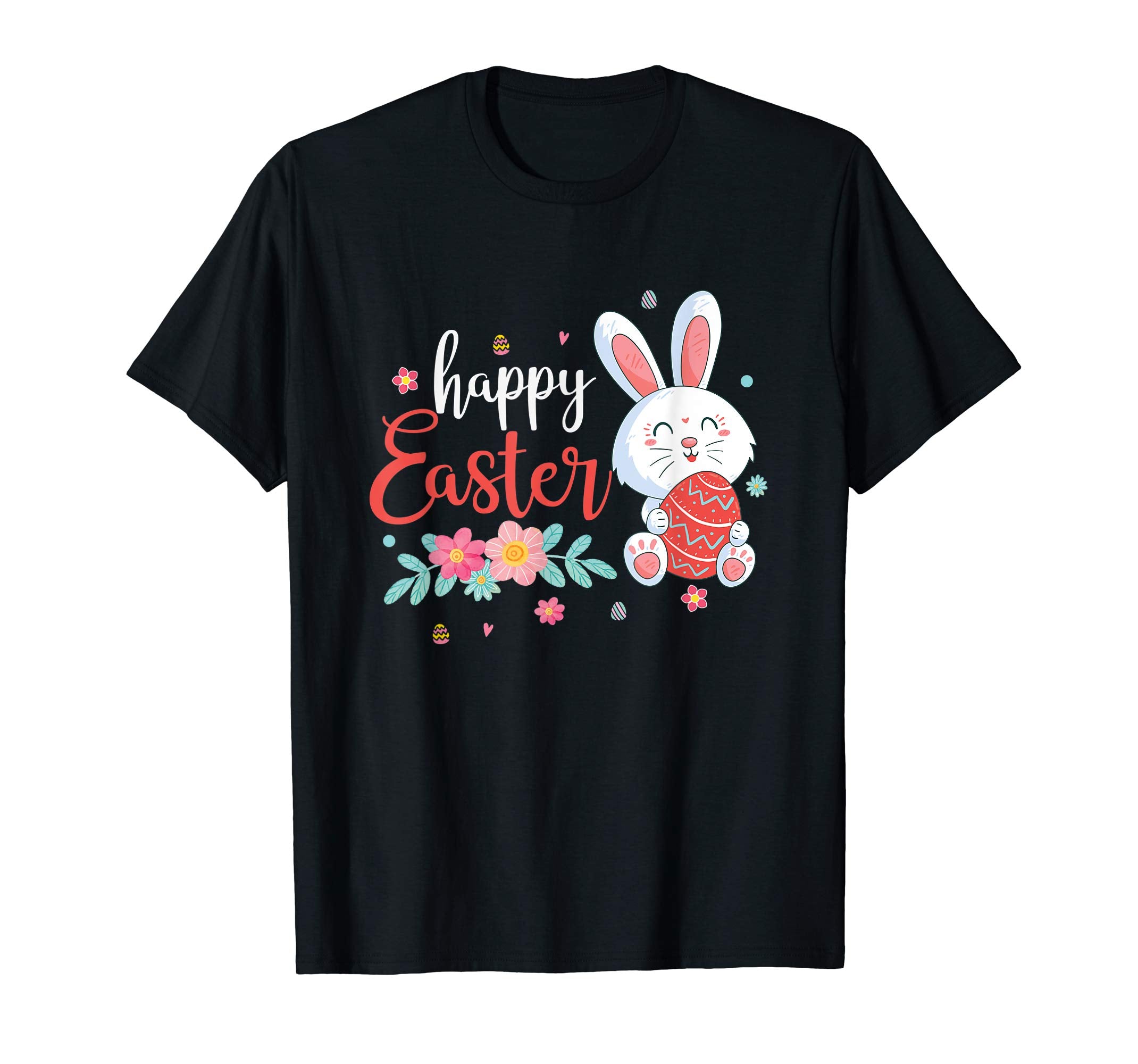 Happy Easter Bunny Tee shirt with Easter Eggs