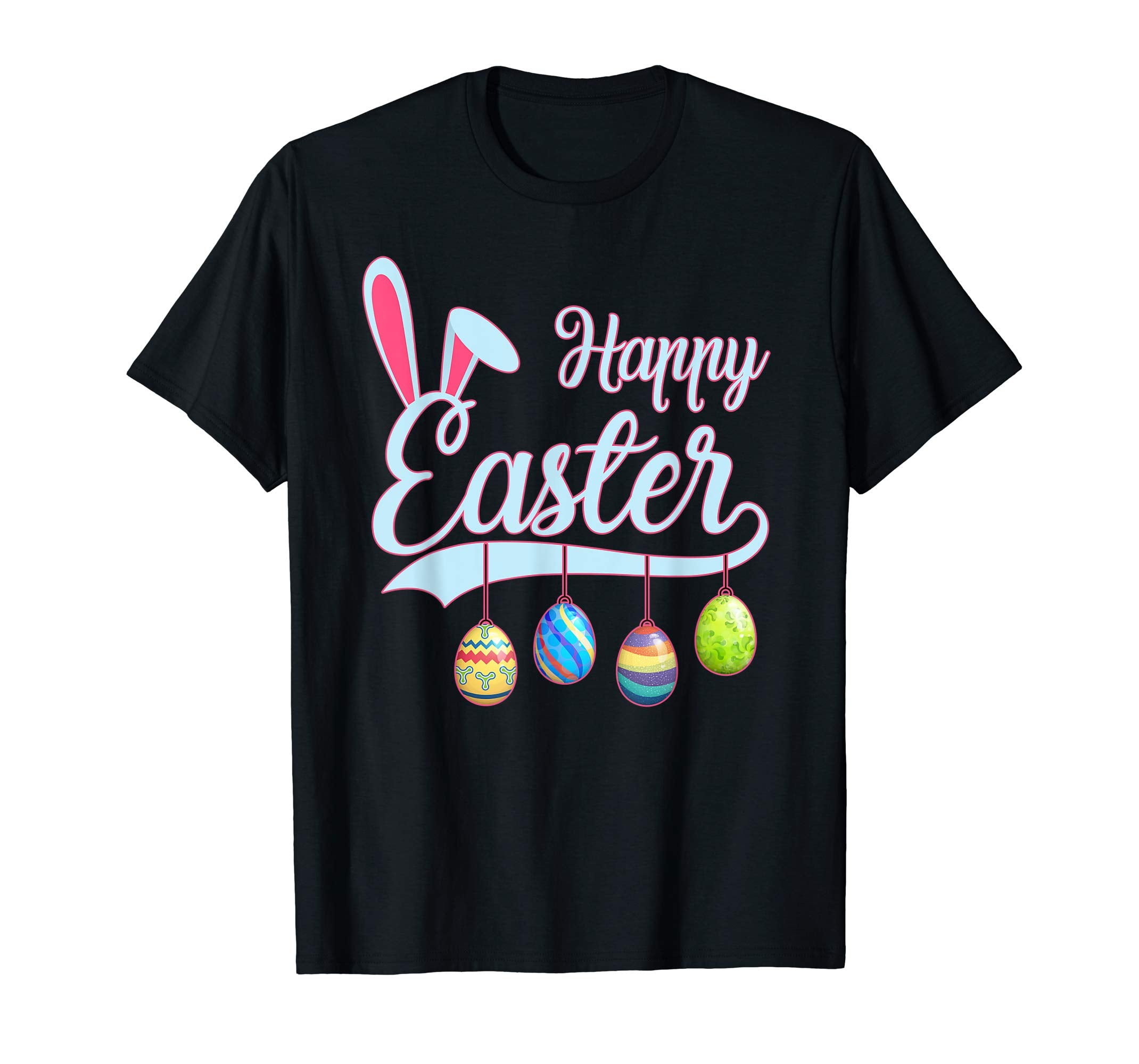 Happy Easter Bunny Tee shirt with Easter Eggs Tee