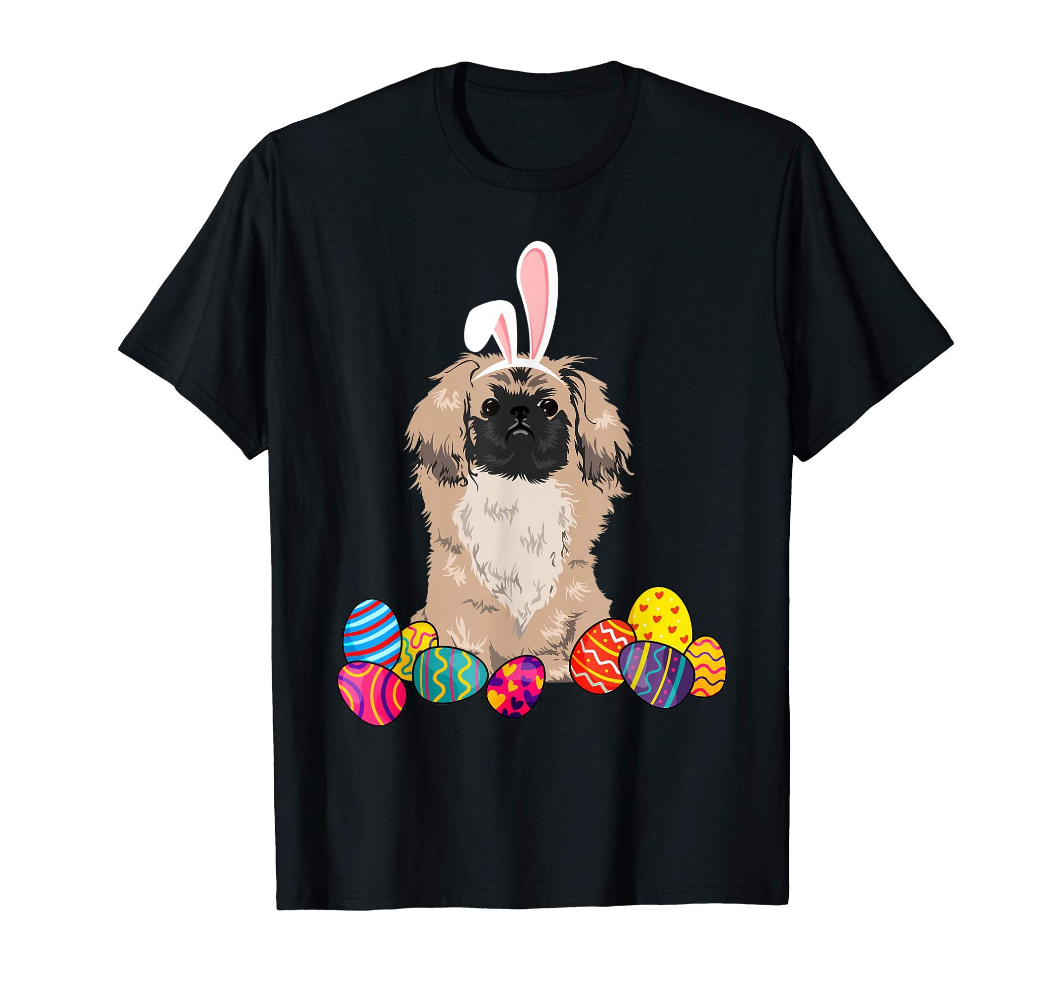 Pekingese Bunny Ear With Egg Easter Easter Day Shirt