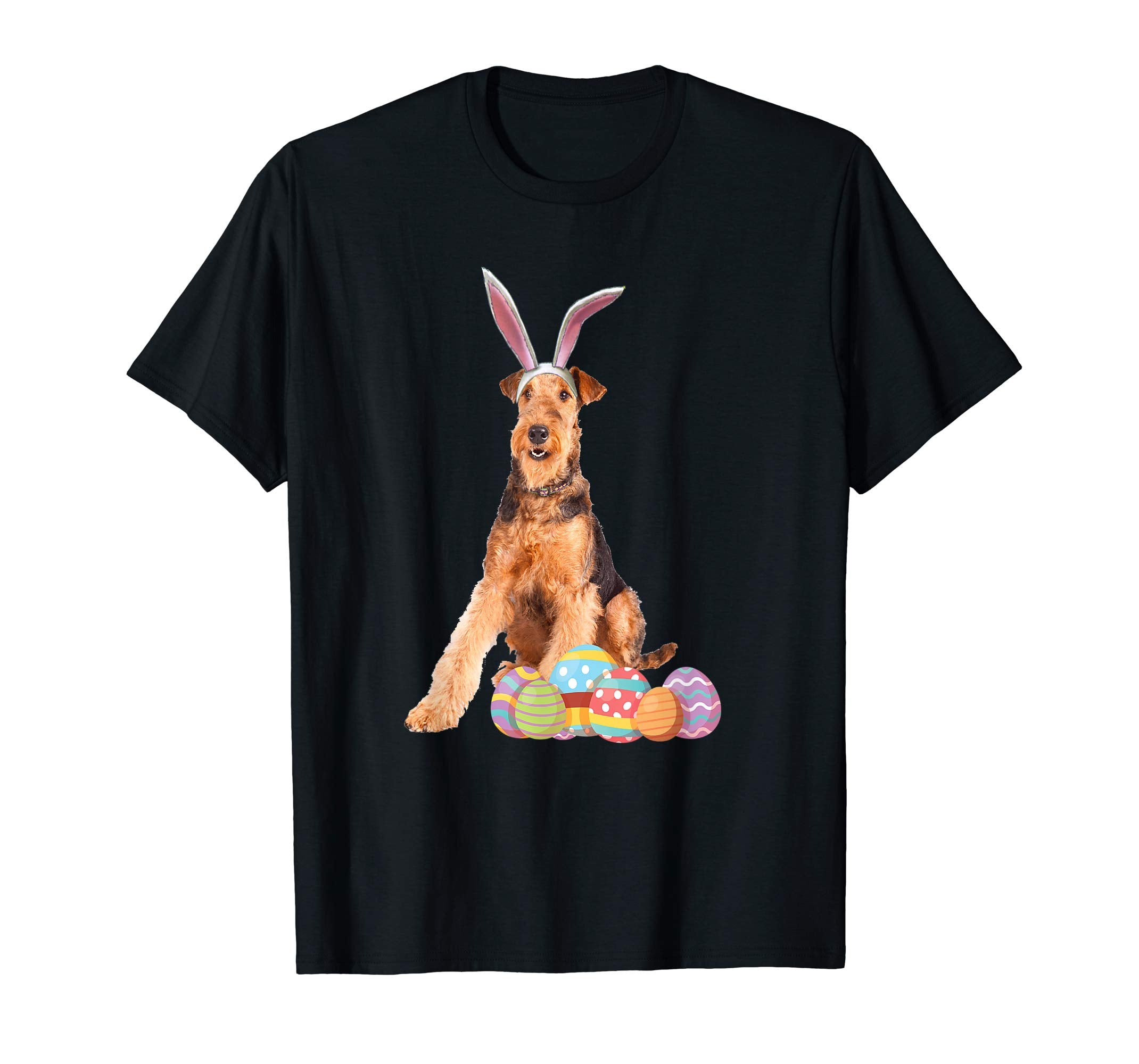 Easter Shirt Airedale Terrier Funny Bunny Ears &amp; Eggs Gift