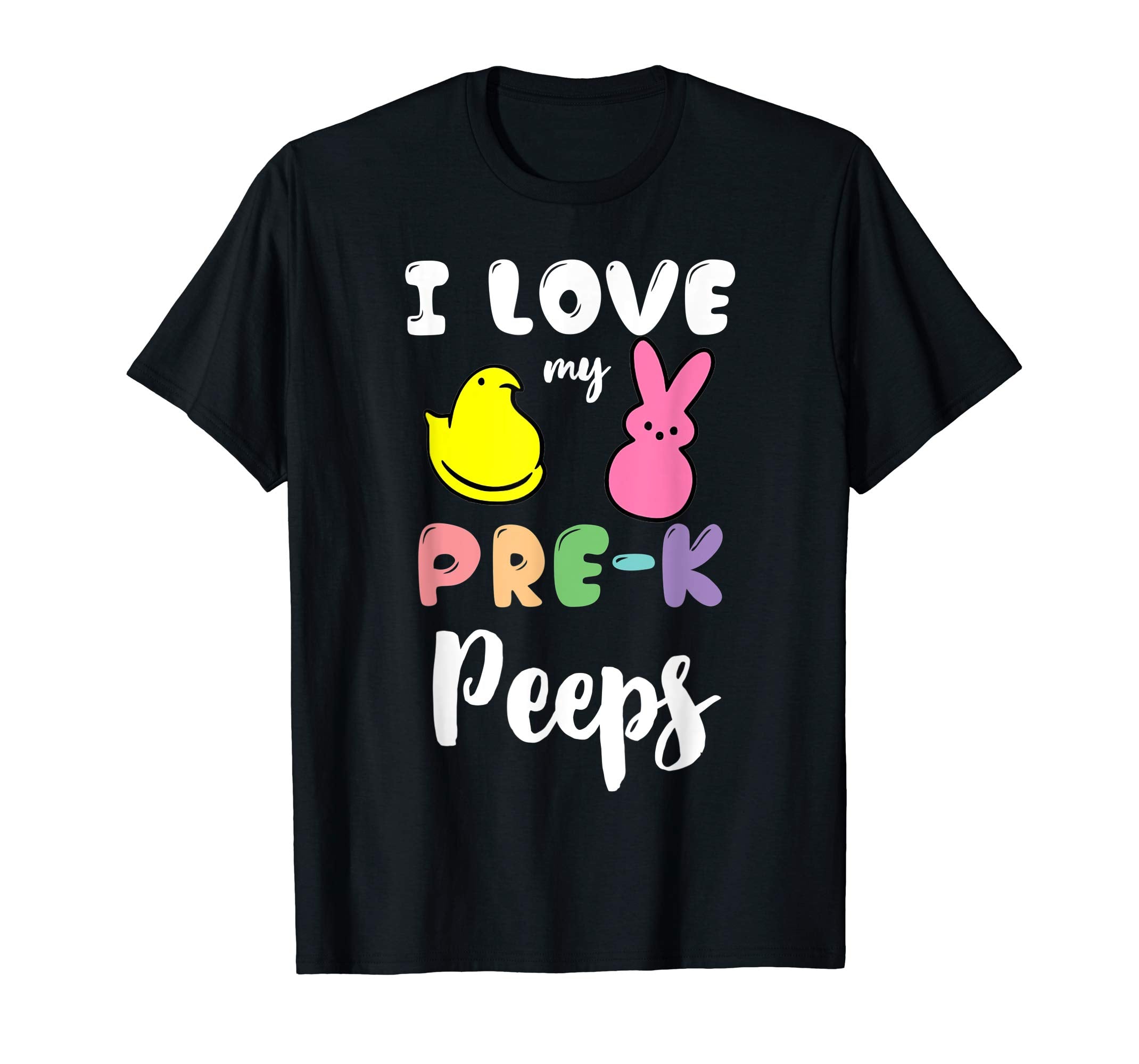 Easter Eggs I Love My Pre-k Peeps Funny T Shirt For Kids